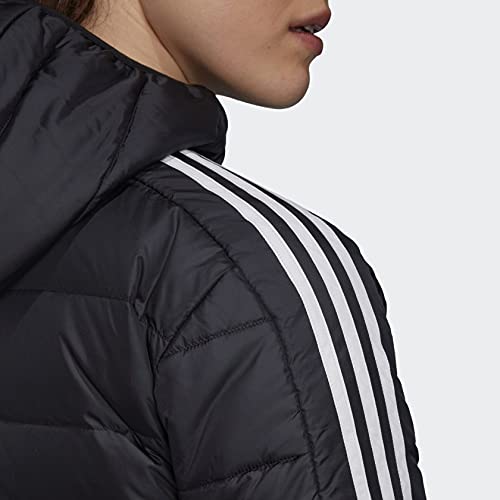 Adidas Women's Essentials Lightweight Down Hooded Winter Parka Jacket - Warm & Waterproof for Outdoor Activities, Hiking & Cold Weather