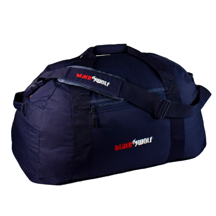 Black Wolf DufflePack 100 - Packable Travel Duffle Bag in Eclipse Navy - Perfect for Gym, Weekend Trips & Outdoor Adventures