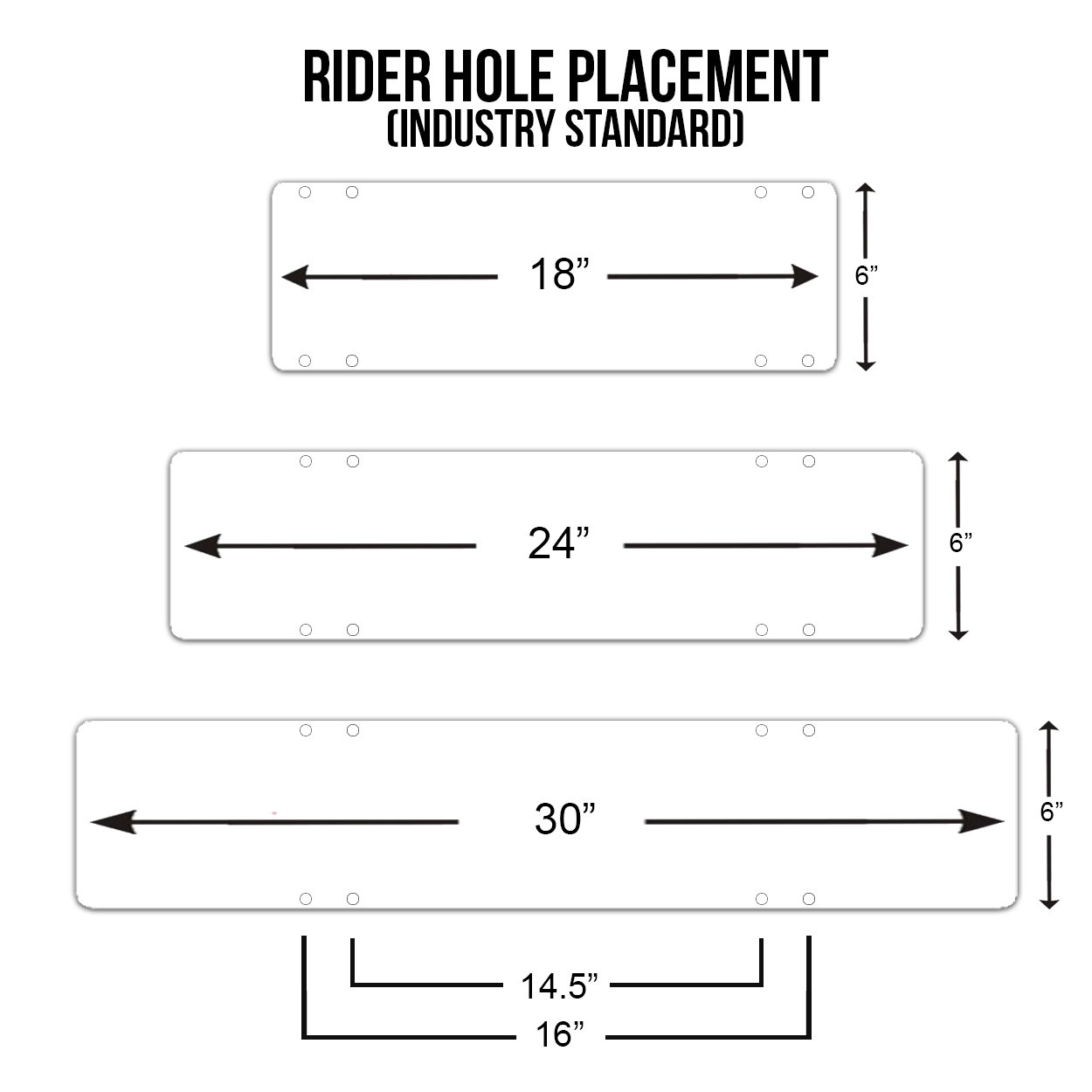 Double-Sided Aluminum Pool Sign Rider 6x30