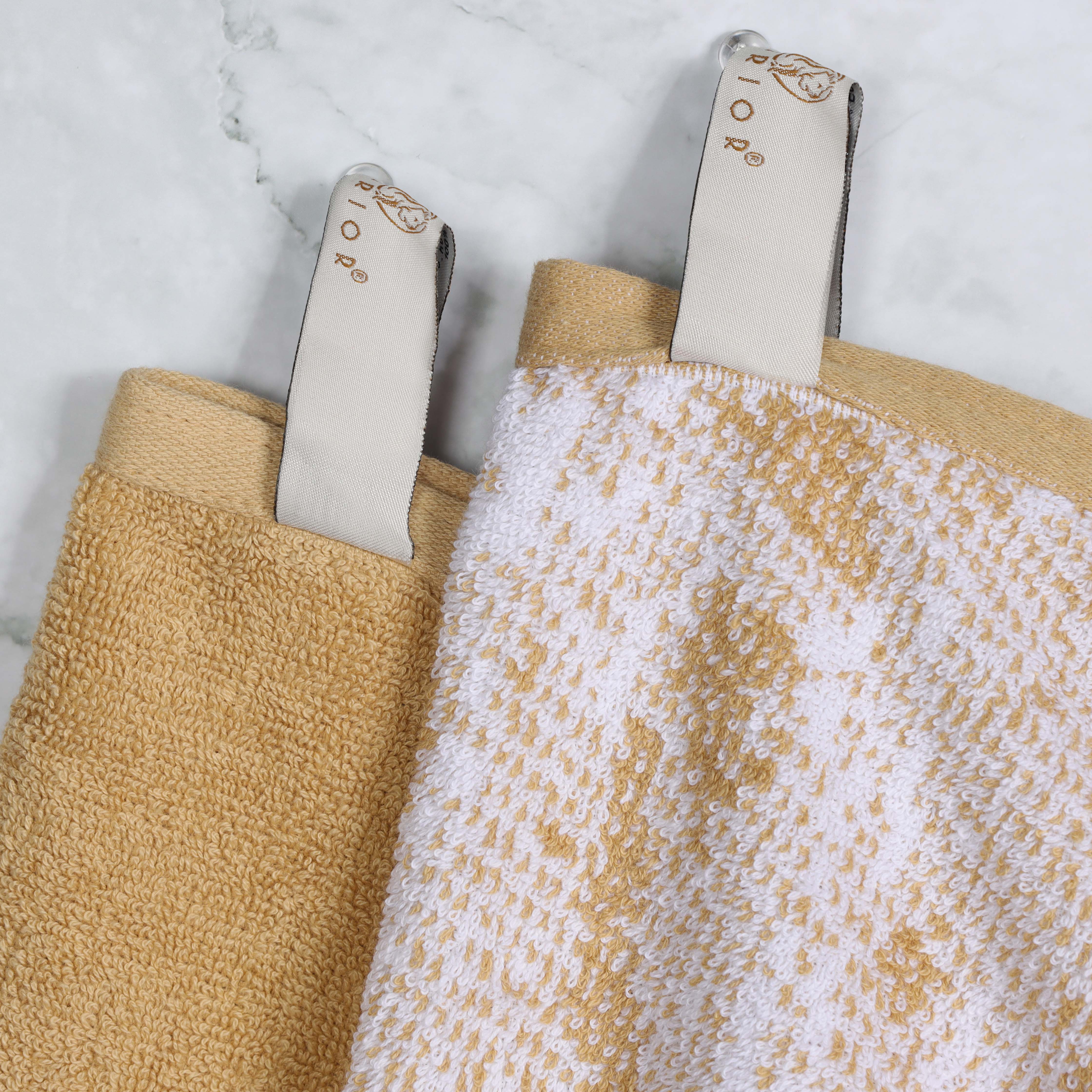 Premium 4-Piece Cotton Bath Towel Set - Soft & Absorbent Solid & Marble Design - Perfect for Spa, Bathroom & Luxury Home Decor