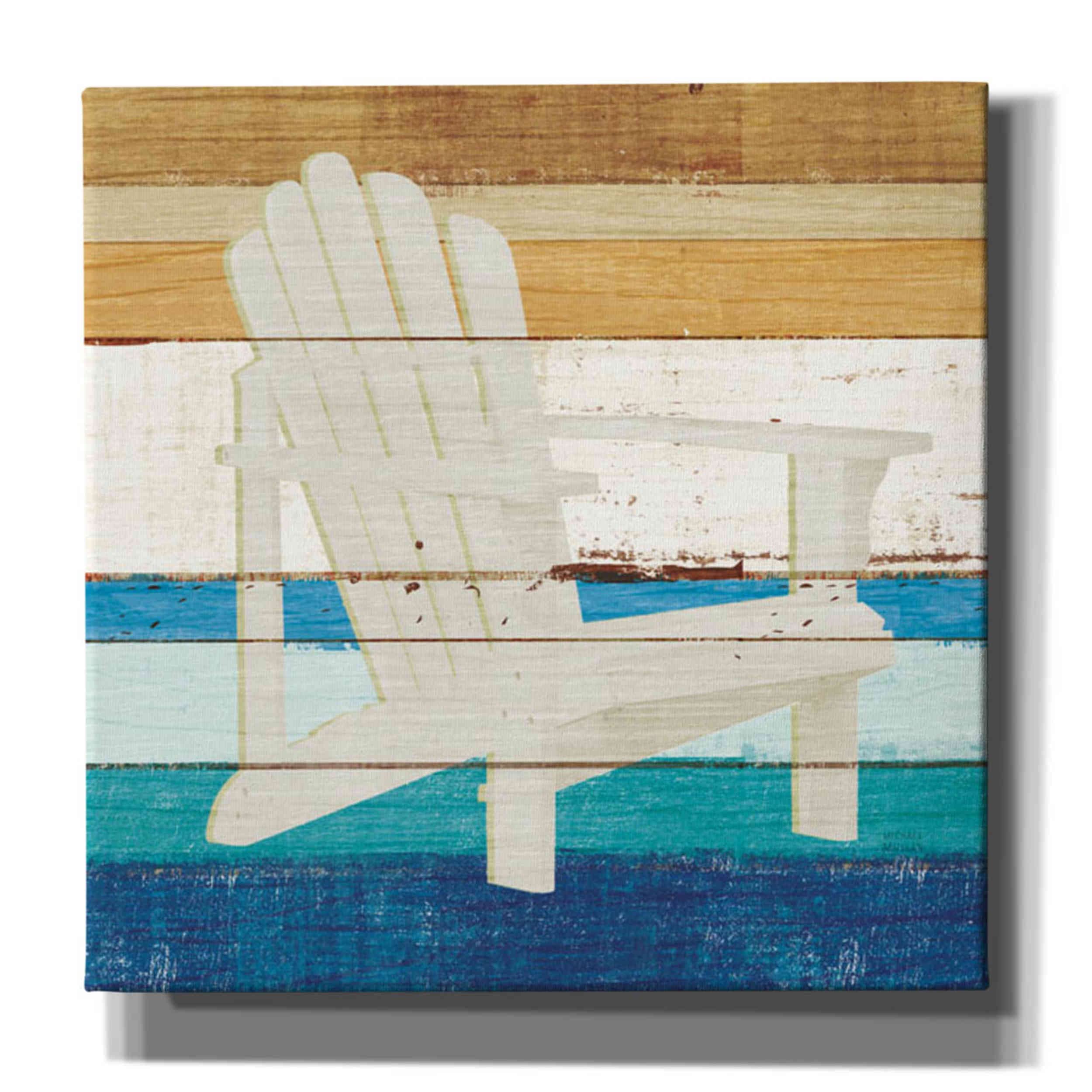 Beachscape IV by Michael Mullan - 37x37 Inch Stretched Canvas Wall Art for Living Room, Bedroom & Office Decor - Coastal Beach Painting for Home & Commercial Spaces