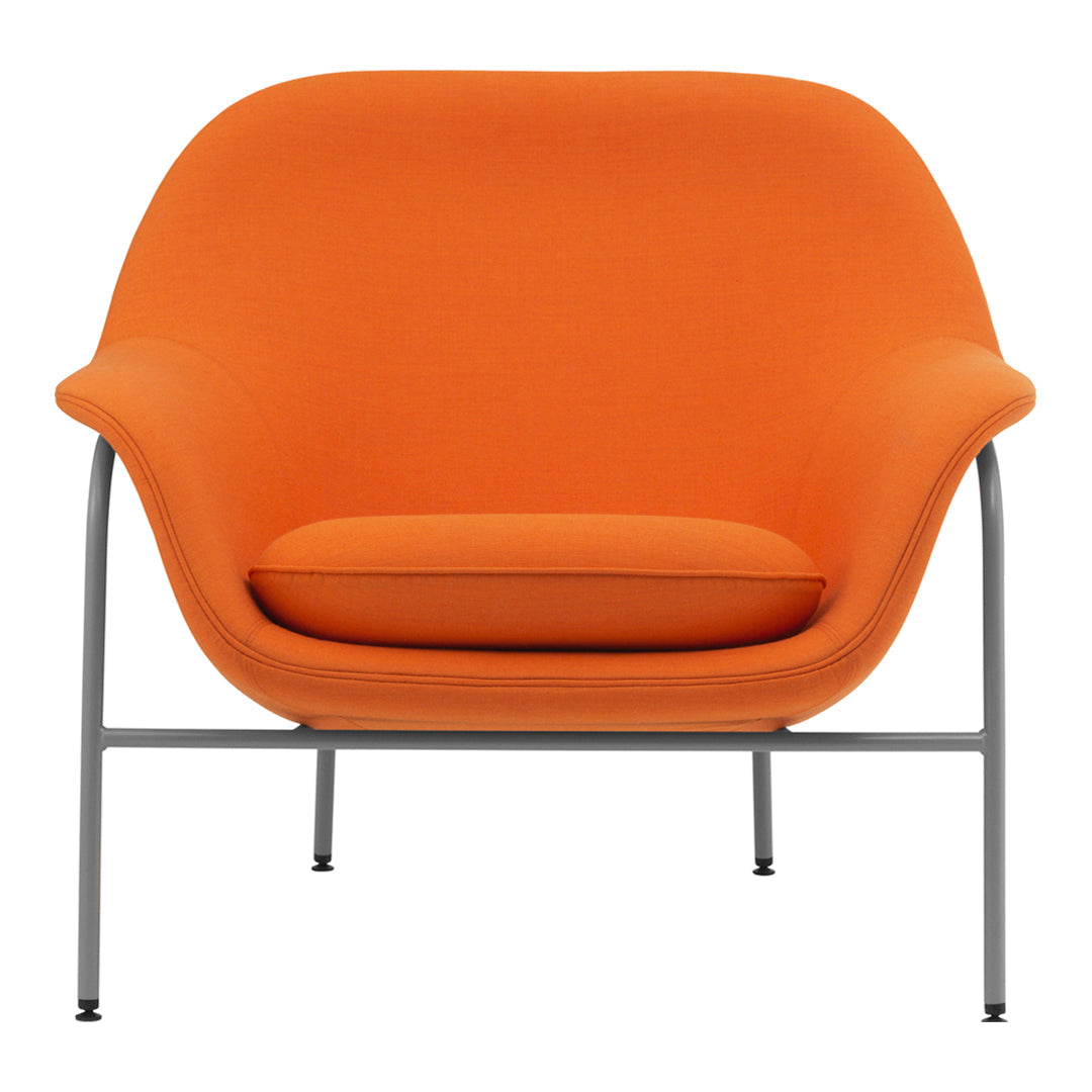 Modern Drape Low Lounge Chair with Sturdy Steel Legs - Perfect for Living Room, Bedroom, or Office Relaxation