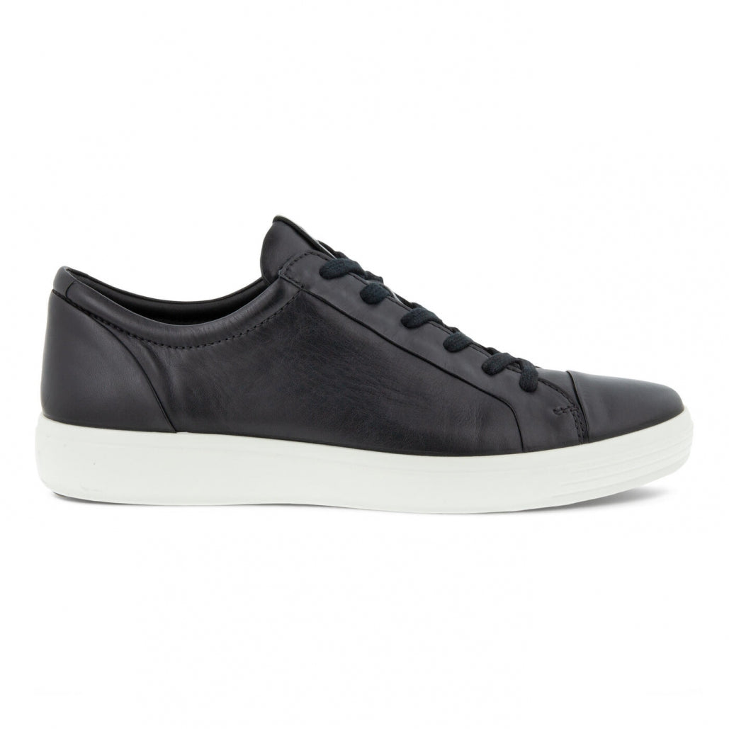ECCO Soft 7 Black Men's Casual Sneakers - Comfortable Walking Shoes for Work, Travel & Everyday Wear