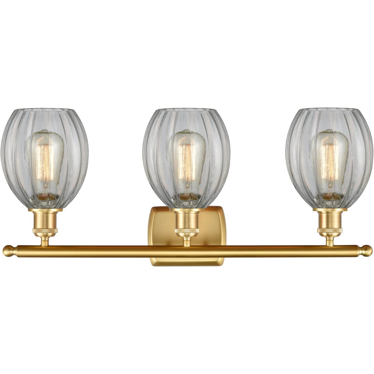 Eaton 3 Light Bath Vanity Light Fixture - 516-3W-SG-G82 - Modern Bathroom Lighting for Vanity Mirror - Perfect for Bathroom, Powder Room & Dressing Area