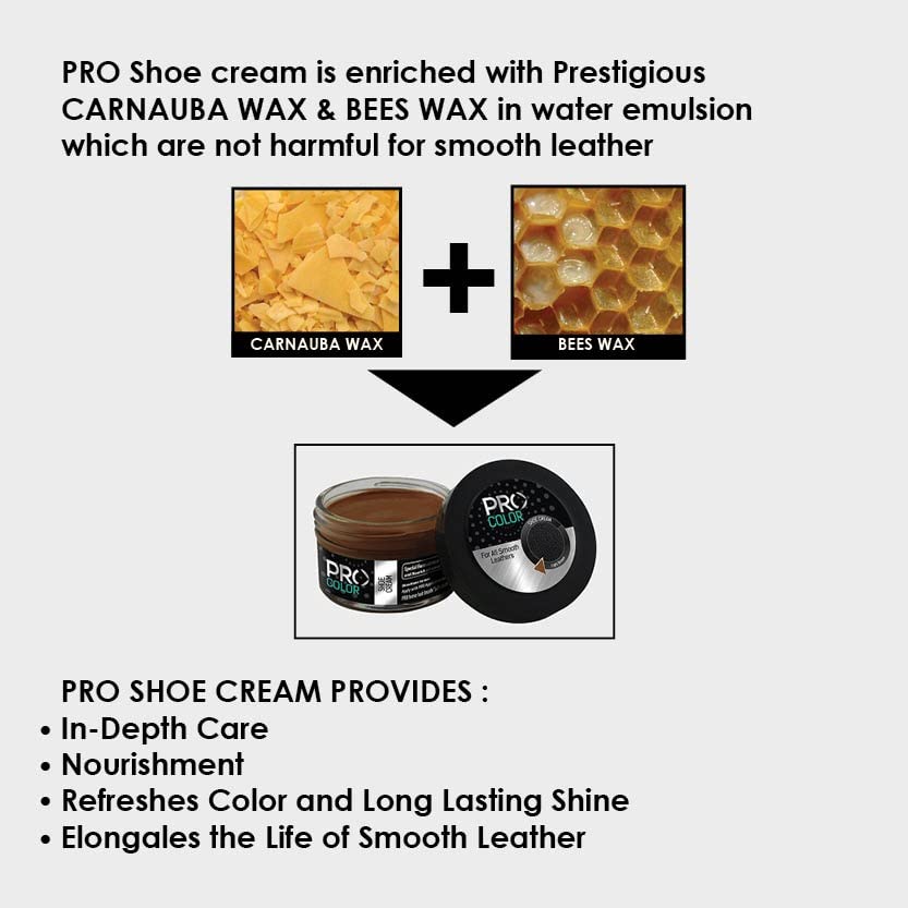 Premium PRO Shoe Cream Polish Kit - Deep Nourishing & High Shine Leather Conditioner for Men's Dress Shoes, Boots & Bags | Professional Shoe Care Set for Daily Maintenance & Special Occasions