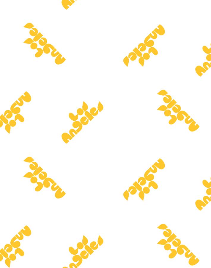 Clare V. Los Angeles Wallpaper - Marigold & White Floral Design | Perfect for Living Room, Bedroom & Home Office Decor