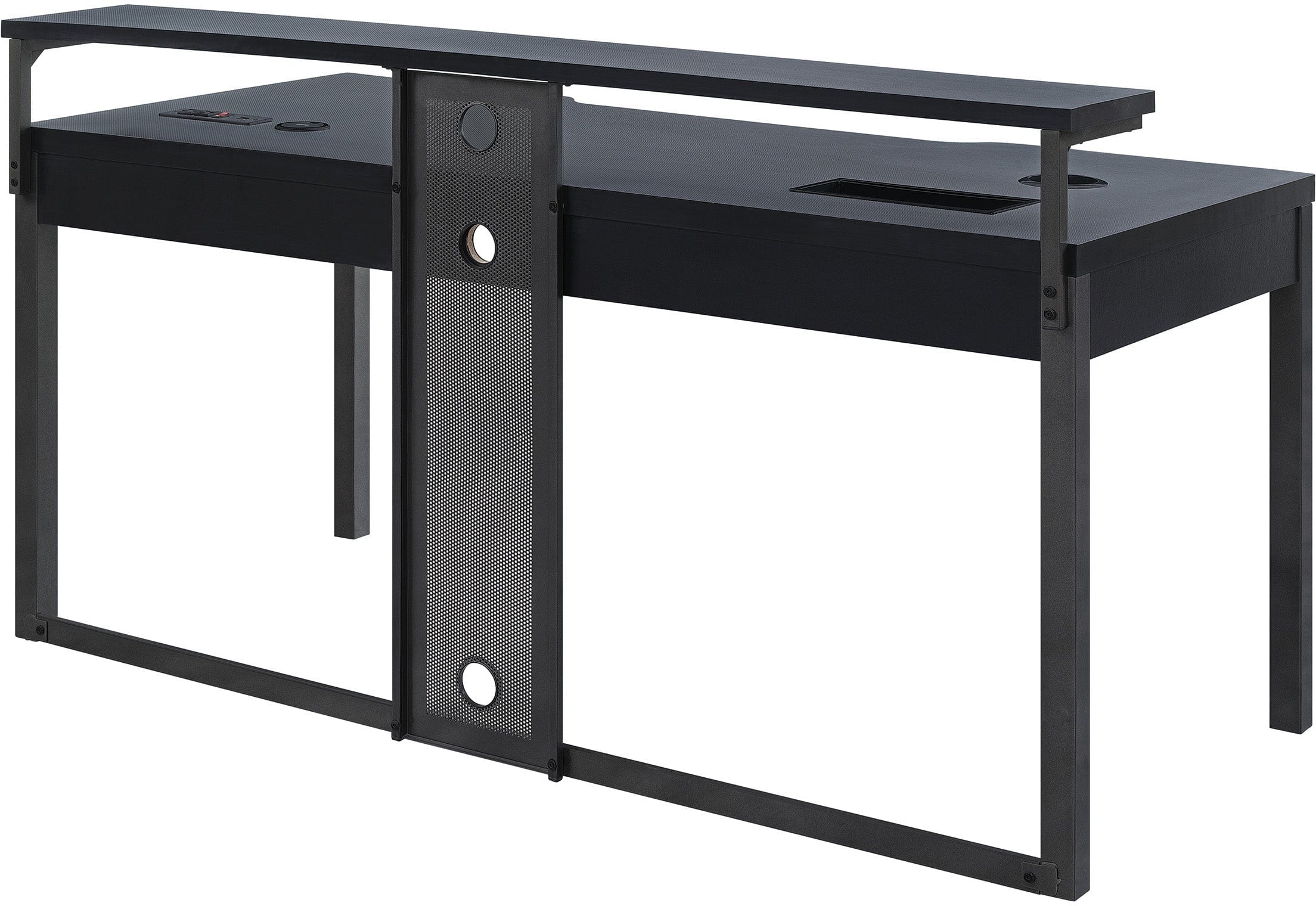 Office Star Adaptor 63 Gaming Desk [ADP6328GD] - Ergonomic Computer Desk for Home Office & Gaming Setup with Cable Management