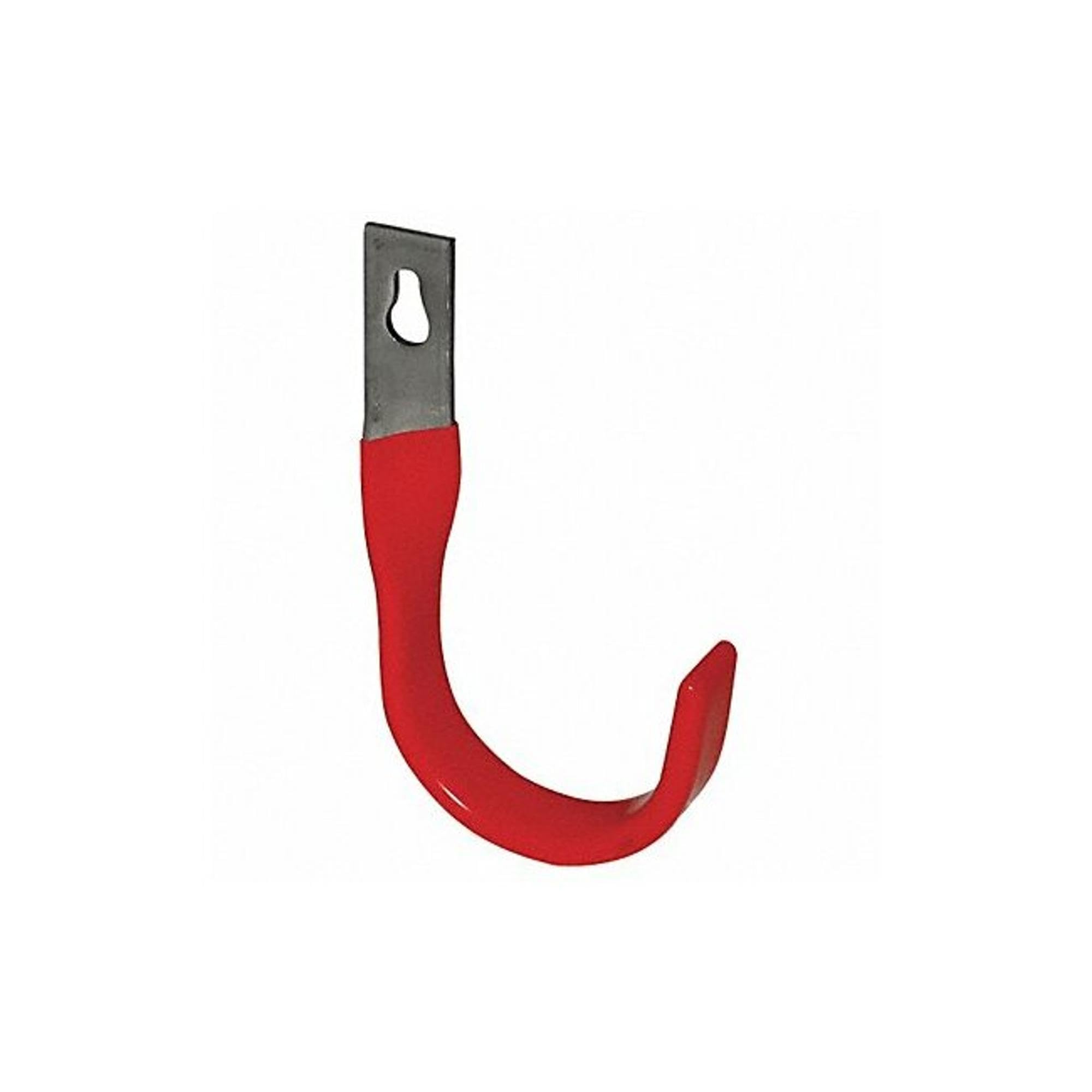 Heavy Duty Red Vinyl Coated Steel Hooks - 6 7/8 Inch Length - Rustproof Hanging Hooks for Garage, Kitchen, Bathroom & Outdoor Organization