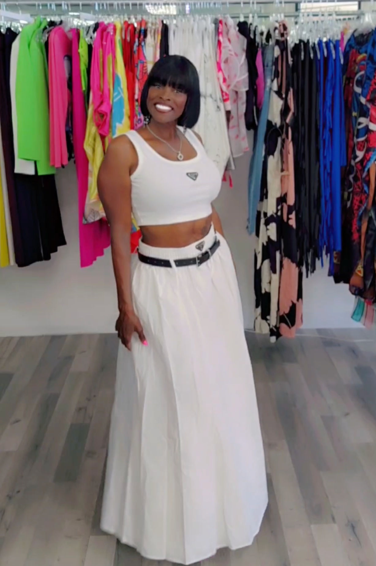 2 Piece Pra Pra Skirt Set for Women - White Flowy Summer Skirt and Top Outfit | Perfect for Beach Vacation, Boho Festival & Casual Wear