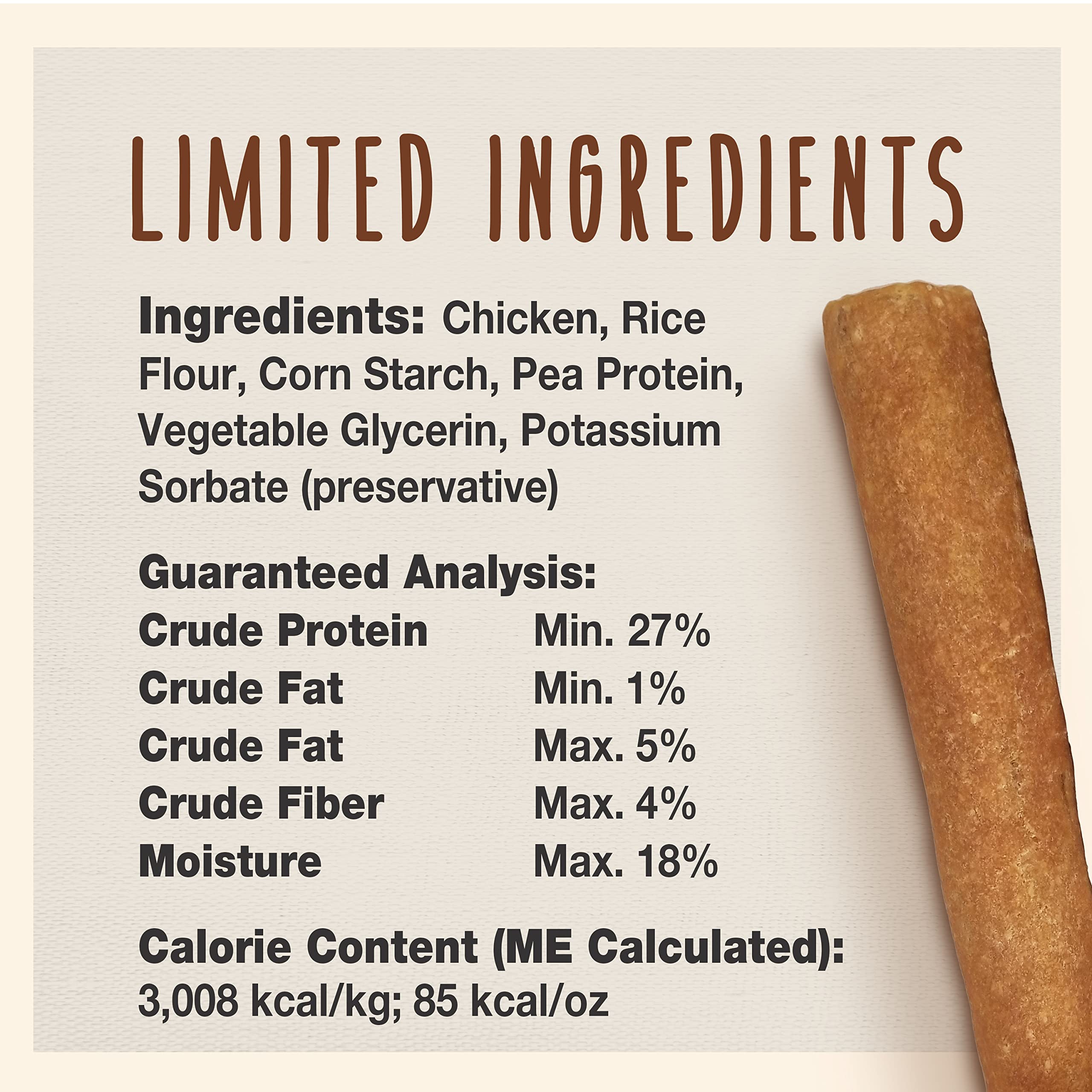 Healthy Rawhide Alternative for Dogs - Cadet Gourmet Savory Chicken Rolls, 6 oz | All-Natural Dog Treats for Training, Chewing & Dental Health
