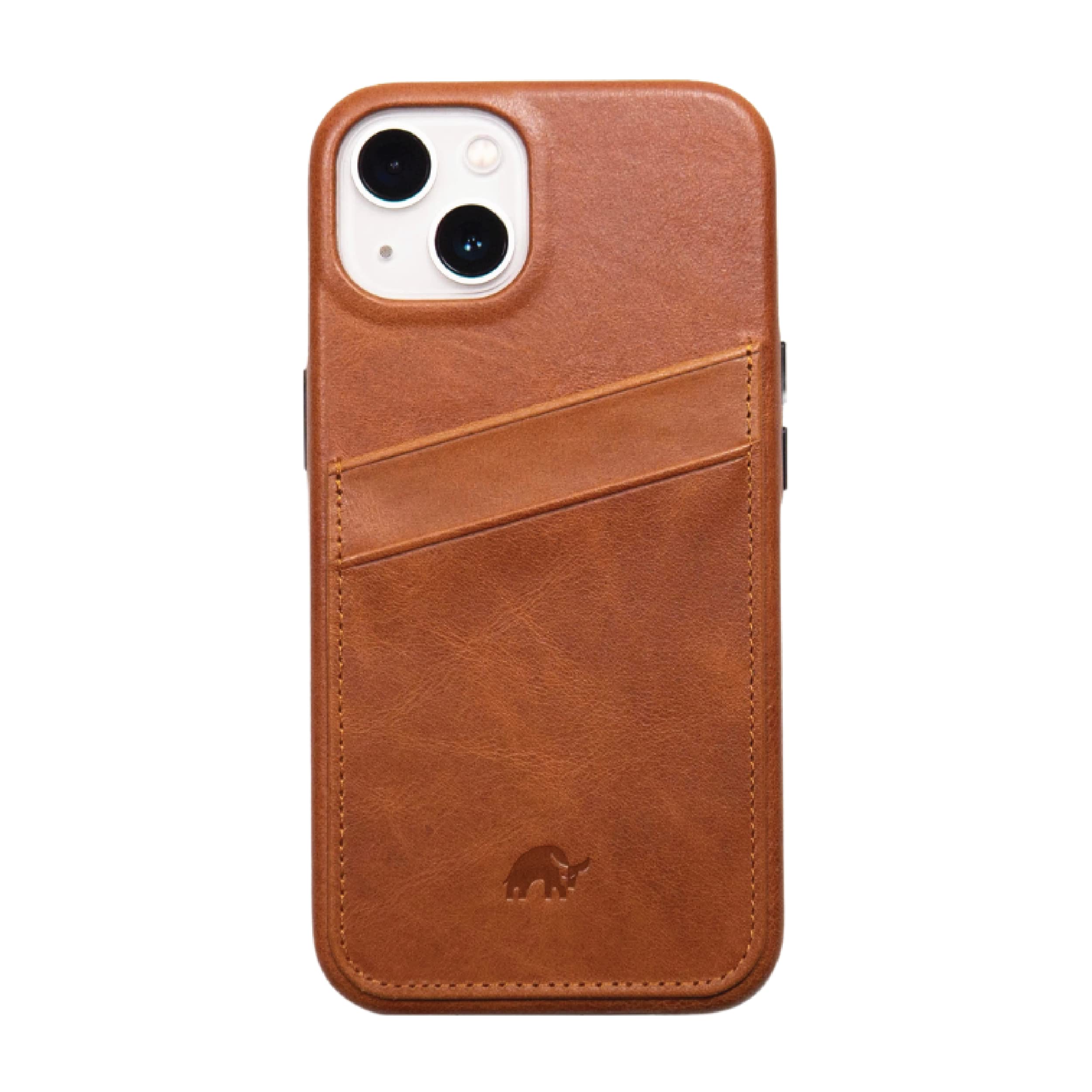 Premium Leather iPhone 13 Case - Bullstrap Genuine Leather Portfolio Wallet Case for Apple iPhone 13 (Sienna Brown) | Slim Protective Cover with Card Slots - Perfect for Business Professionals & Everyday Use