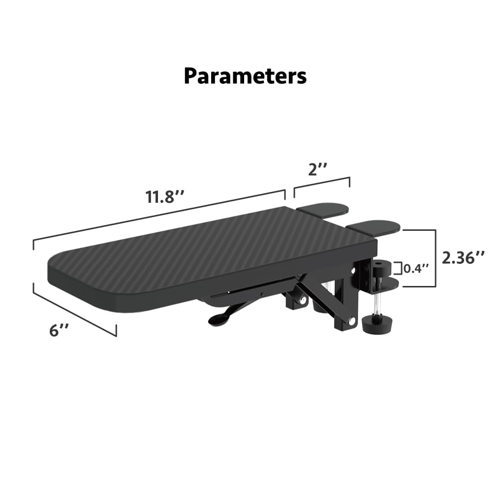 Ergonomic Computer Arm Rest for Desk - Adjustable Mouse & Keyboard Support - Sturdy Desk Extender for Home & Office Workspace - Perfect for Long Hours of Typing & Gaming