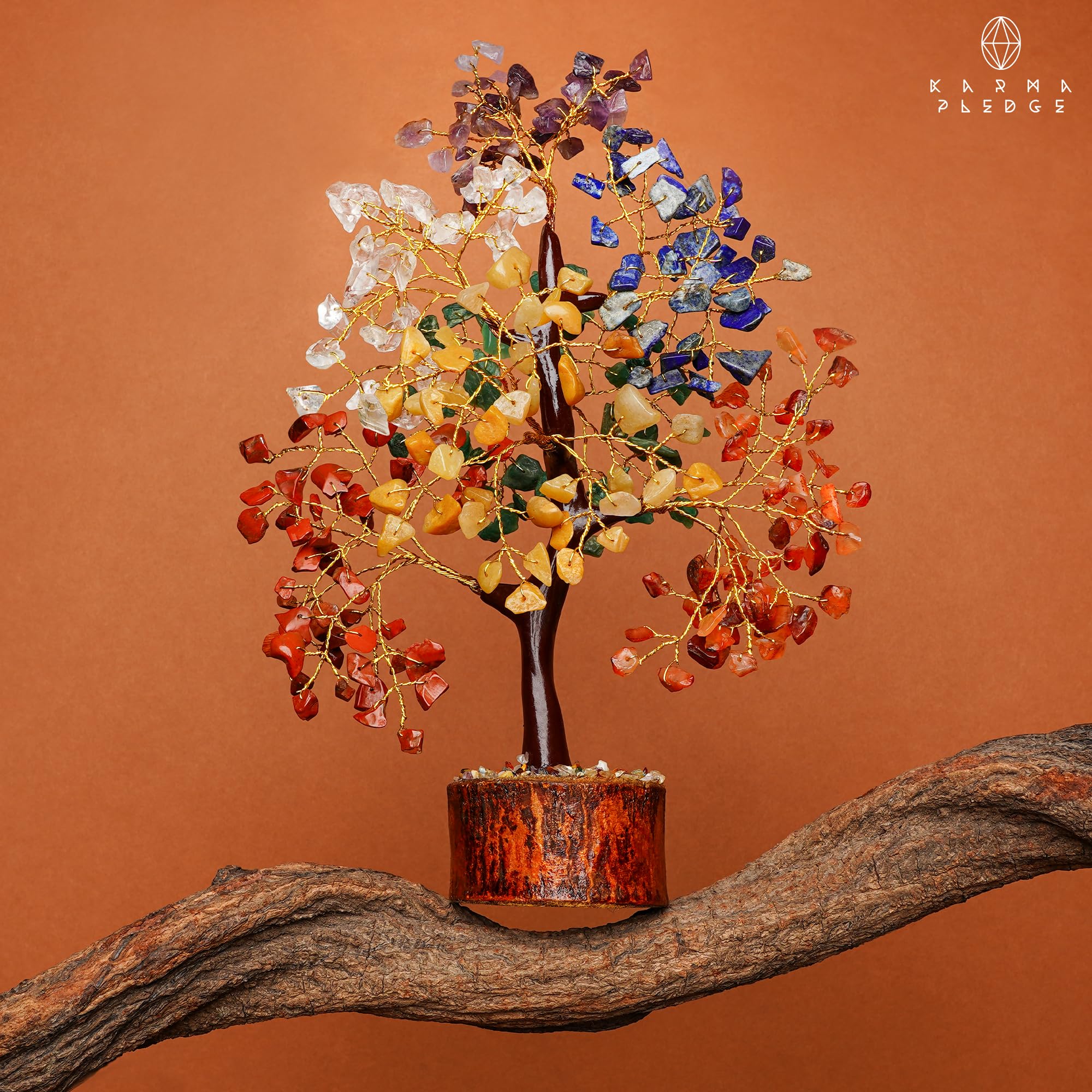 7 Chakra Healing Crystal Tree of Life - Handmade Bonsai for Positive Energy, Money & Good Luck | Home, Office & Living Room Decor | Spiritual Gift for Women & Mom | Meditation, Feng Shui & Wellness Spaces