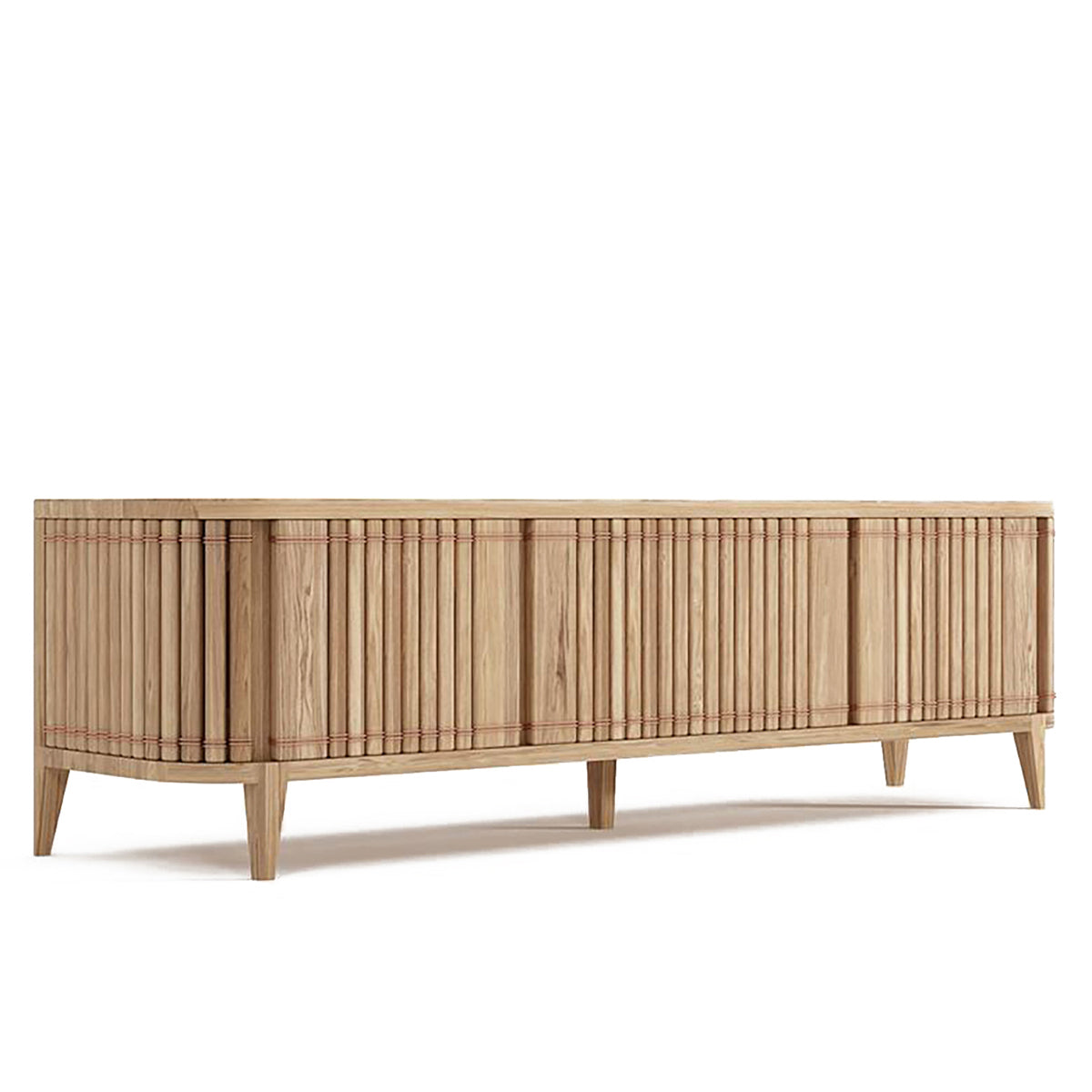 Koppar Large Media Cabinet with 3 Doors - Modern TV Stand for Living Room, Bedroom & Home Theater Storage