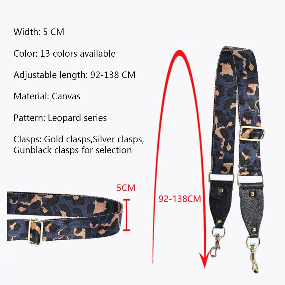 Adjustable Replacement Crossbody Shoulder Bag Strap for Handbags - Leopard Print in Pink & White | Perfect for Everyday Use, Travel, and Fashion Accessories