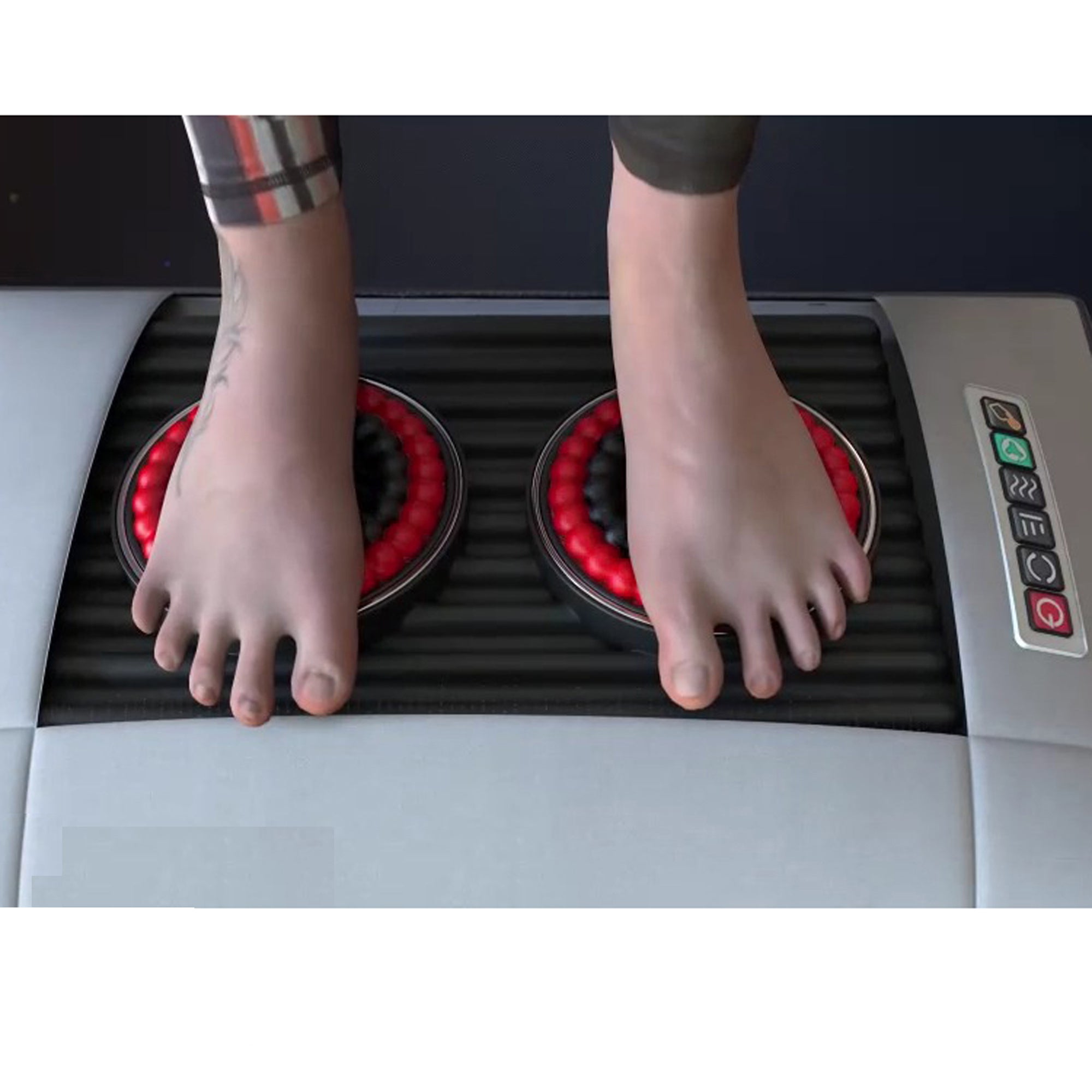 VibroSage Ergonomic Massage Cushion with Heat Therapy - 10-Point Vibration, Adjustable Neck Rollers - Grey - Perfect for Office, Home & Car Relaxation