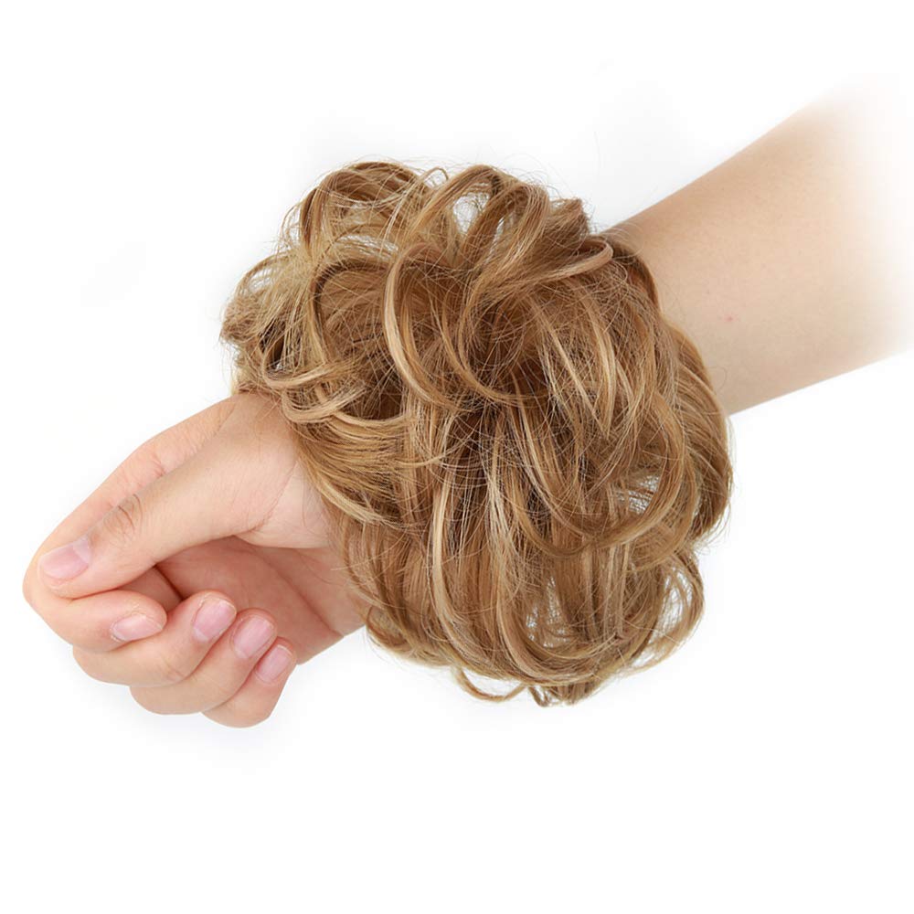 Curly Synthetic Messy Hair Bun Hair Scrunchies Extension - Perfect for Messy Bun Hairstyles, Ponytail Accessories & Everyday Hair Styling
