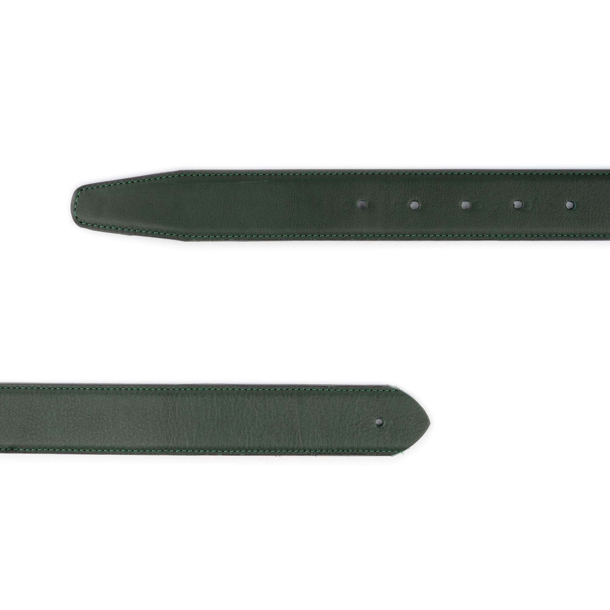 Forest Green Genuine Leather Replacement Belt Strap for Salvatore Ferragamo Designer Buckles | Premium Dress Belt for Business & Formal Occasions