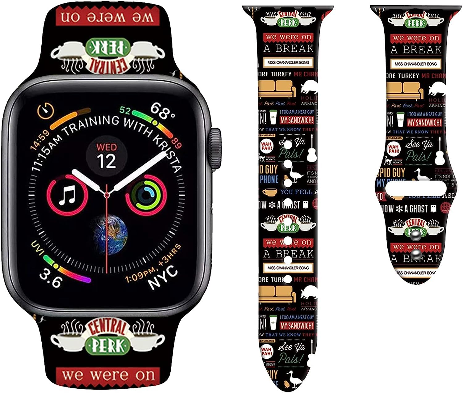 **Stylish TV Show Themed Apple Watch Bands for Women & Teens - 38mm/40mm Width - Perfect for Daily Wear, School & Casual Outfits**