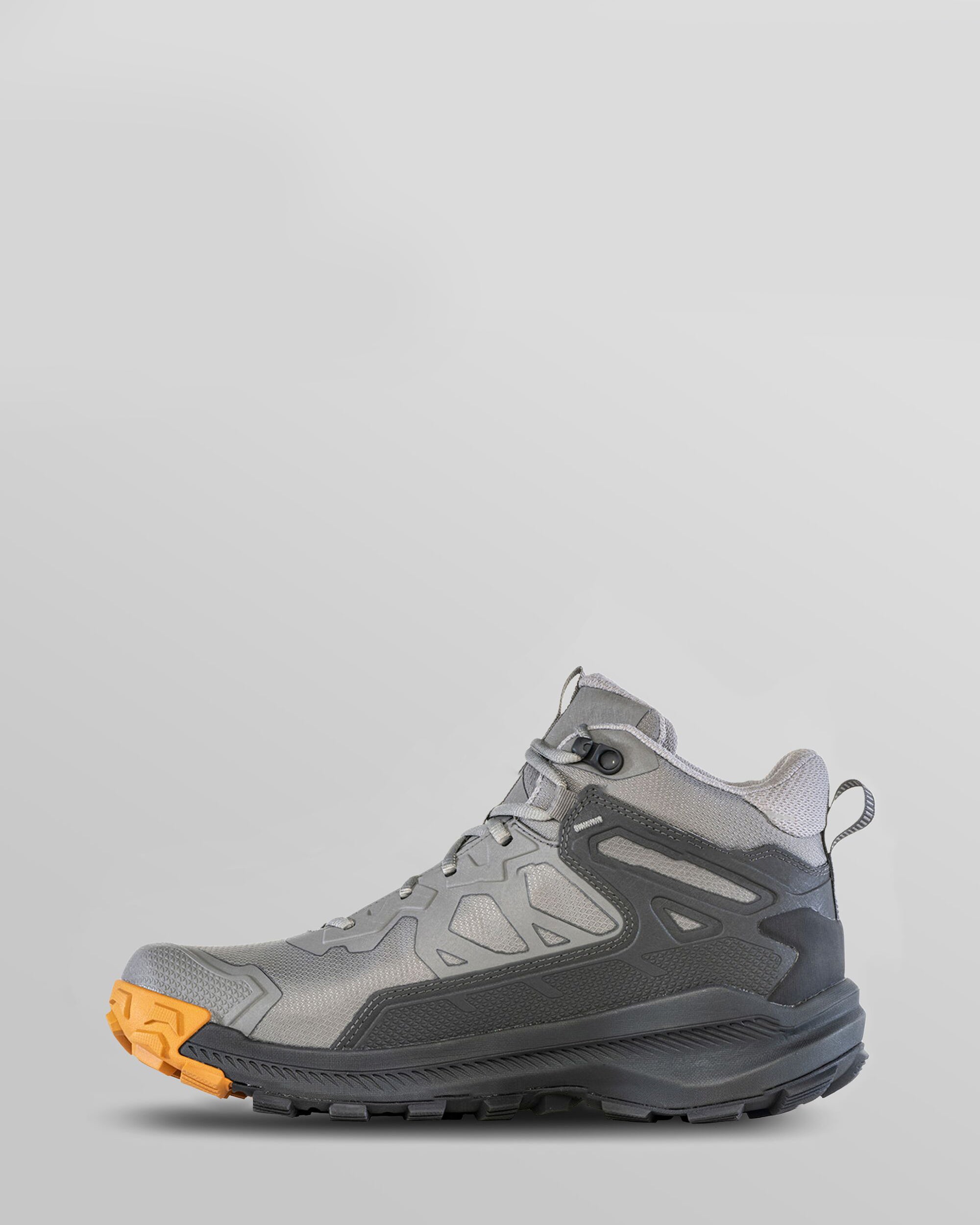 Oboz Katabatic Waterproof Mid Hiking Boots for Men - Hazy Gray | Durable Outdoor Trekking Shoes for Hiking, Camping & Mountain Adventures