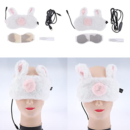 3D USB Steam Heating Eye Mask for Sleeping - Soft & Comfortable with Cassia Seed, Relieves Eye Strain & Dryness - Perfect for Travel, Work, and Relaxation at Home
