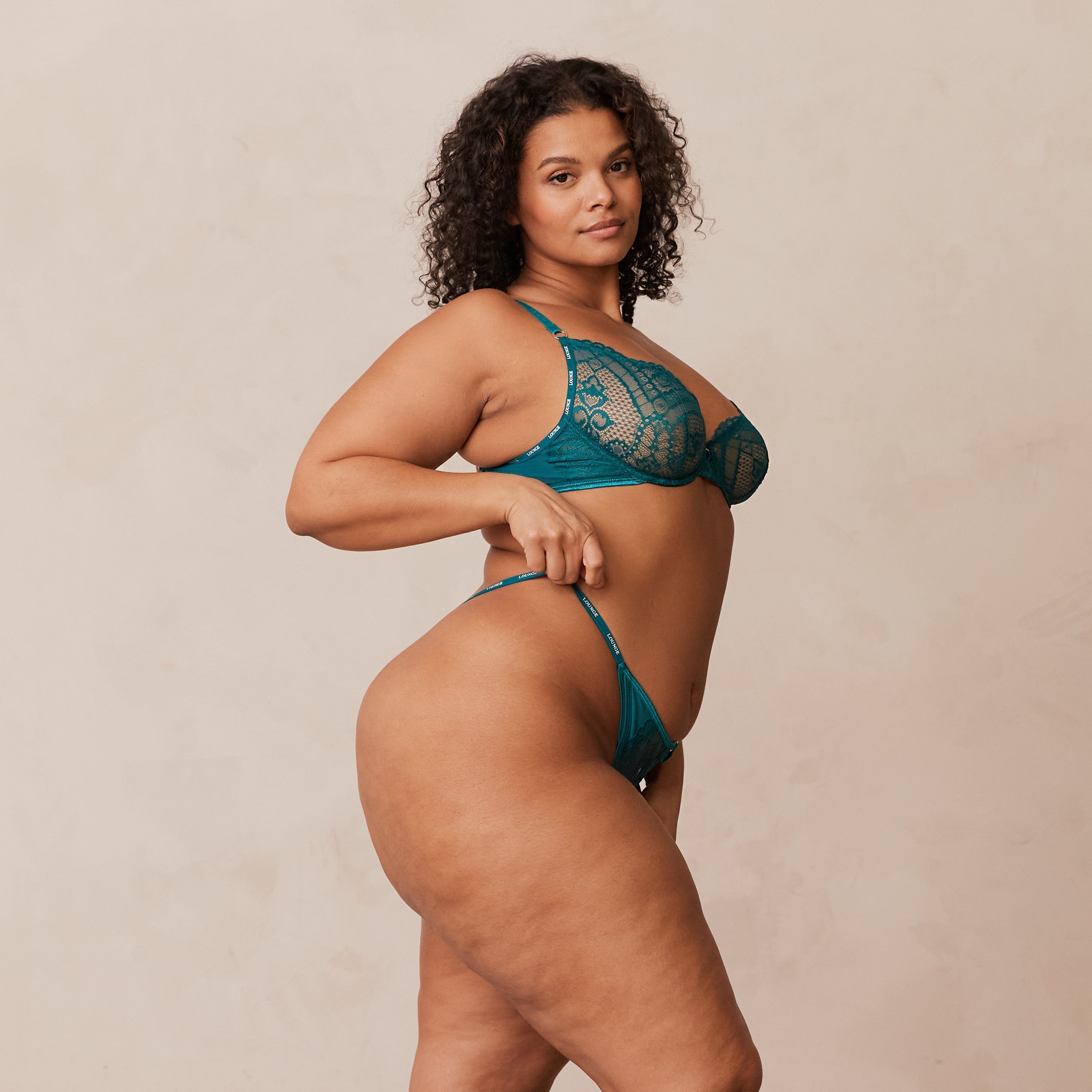 Charmed Balcony Bra in Turquoise - Sexy Lace Underwear for Women | Perfect for Date Nights & Special Occasions