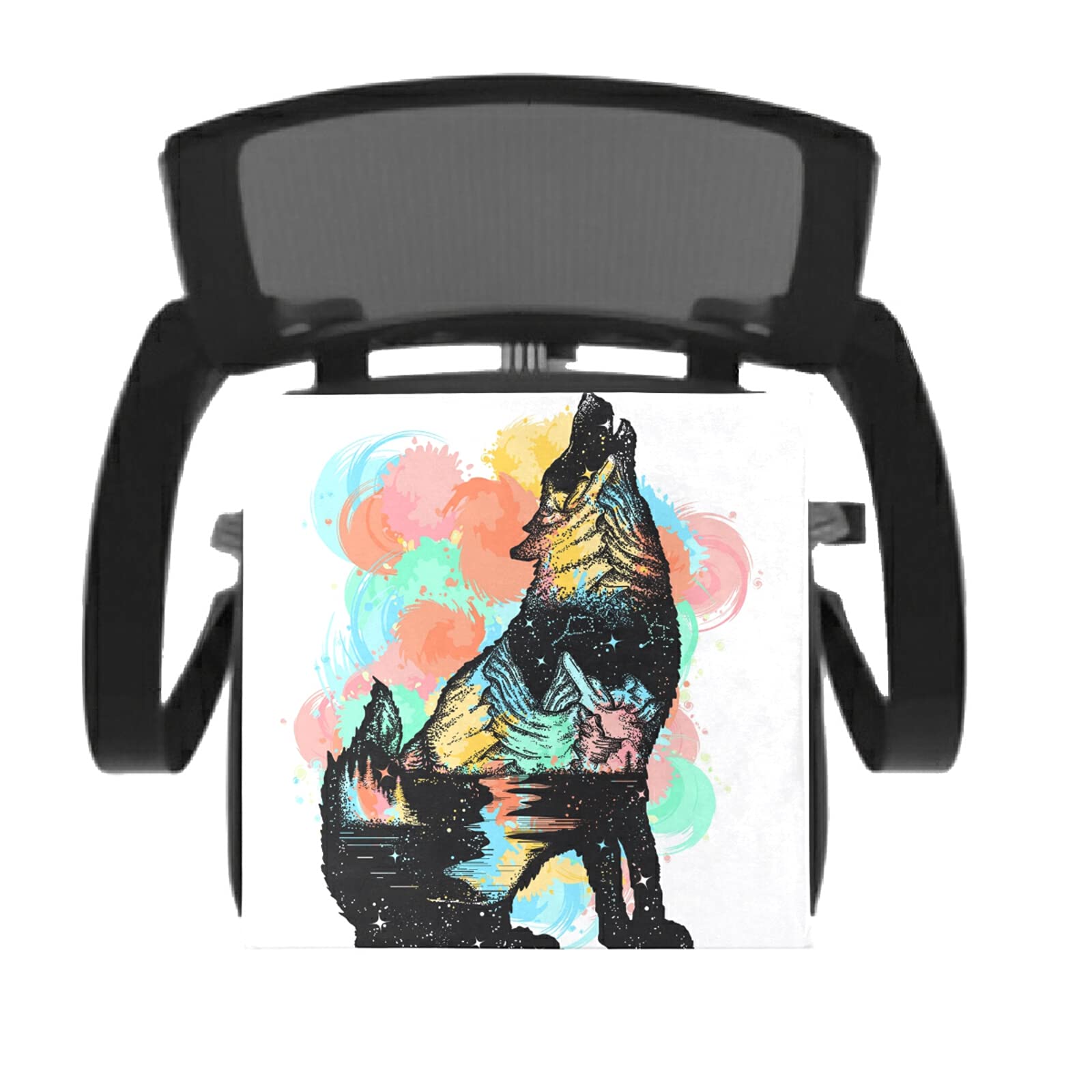 Wolf Tattoo Design Memory Foam Seat Cushion - Washable & Comfortable Chair Pad for Dining, Kitchen, Office - Perfect for Home, Work & Gaming Chairs