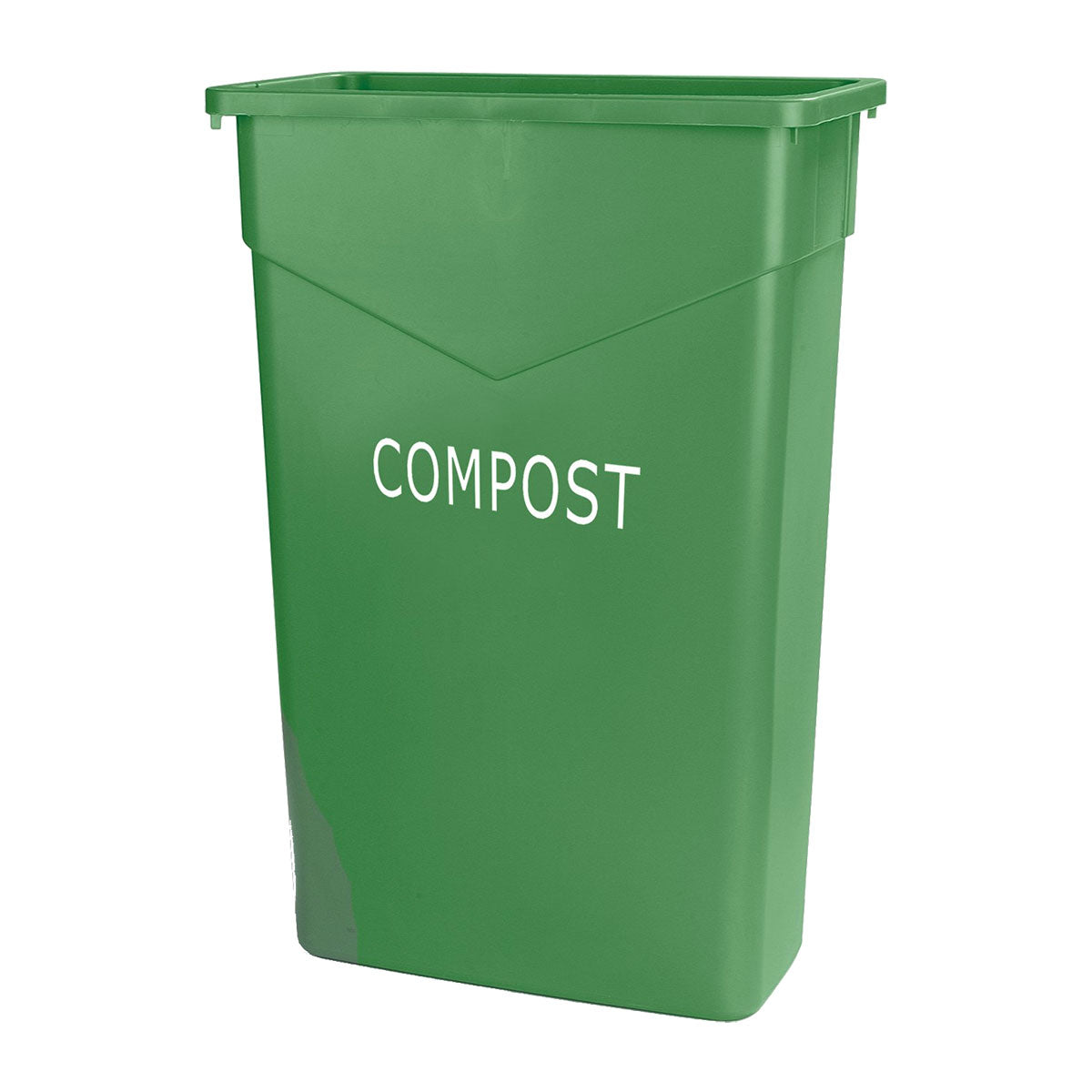Carlisle 342023CMP09 23-Gallon Green Compost Waste Container Trash Can - Eco-Friendly Kitchen & Outdoor Compost Bin for Organic Waste Disposal