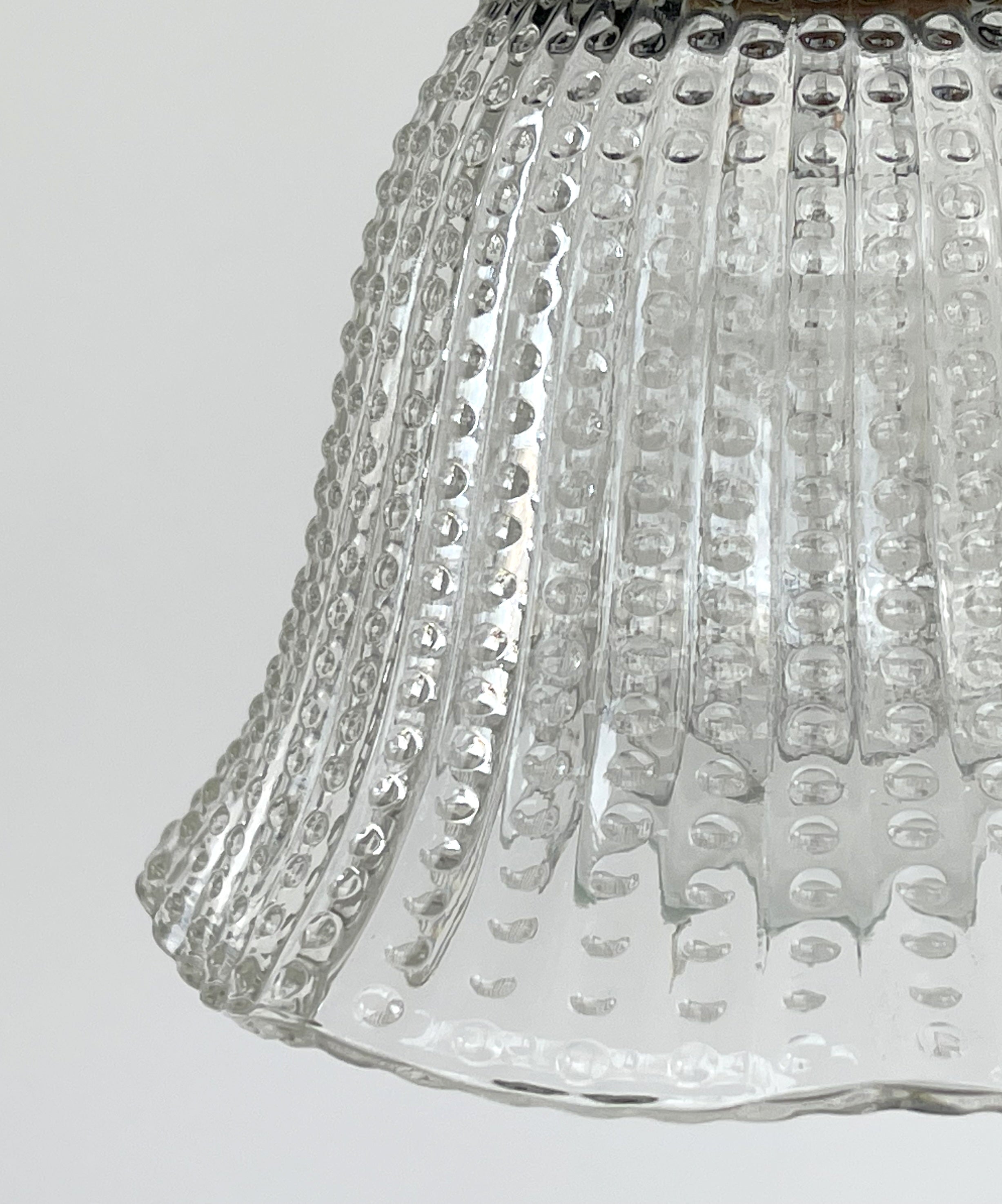 Vintage 1940s Petite Hobnail Glass Pendant Light - Antique Style Ceiling Fixture for Kitchen, Dining Room & Bedroom Lighting