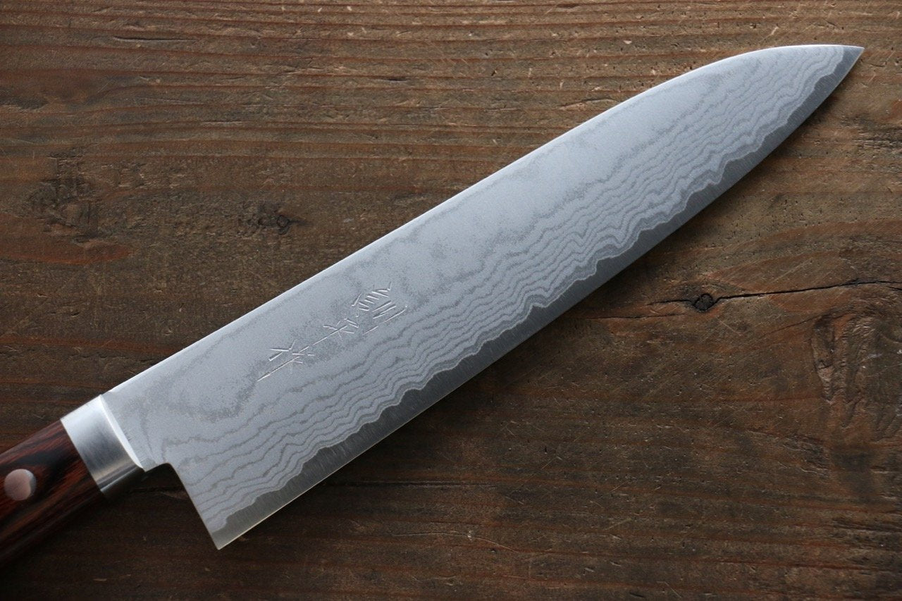 Premium Kunihira VG1 Damascus Gyuto Japanese Chef Knife 180mm - High Carbon Stainless Steel Kitchen Knife for Professional Chefs & Home Cooking - Perfect for Slicing, Dicing & Meat Cutting