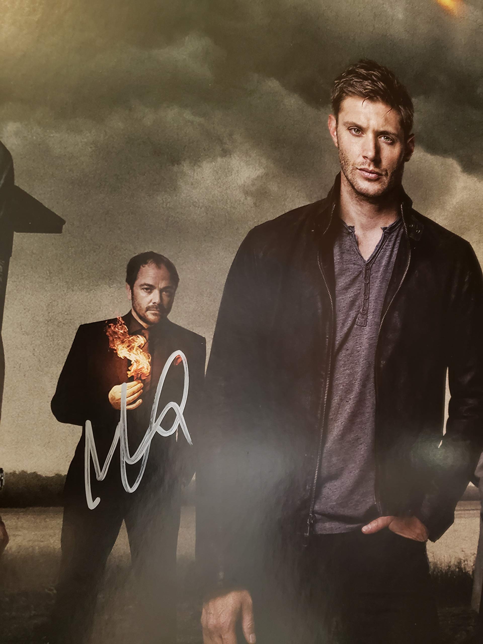 Mark Sheppard Autographed 34x22 Inch Crowley Supernatural Poster - Perfect for Fans, Collectors & Home Theater Decor