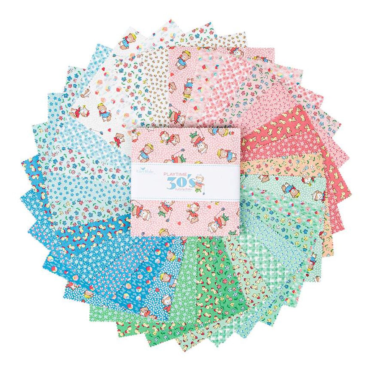 Cottage Mama 5 Inch Stacker - Premium Fabric Playtime 30's for Kids - Perfect for Early Learning, Stacking Games & Sensory Play