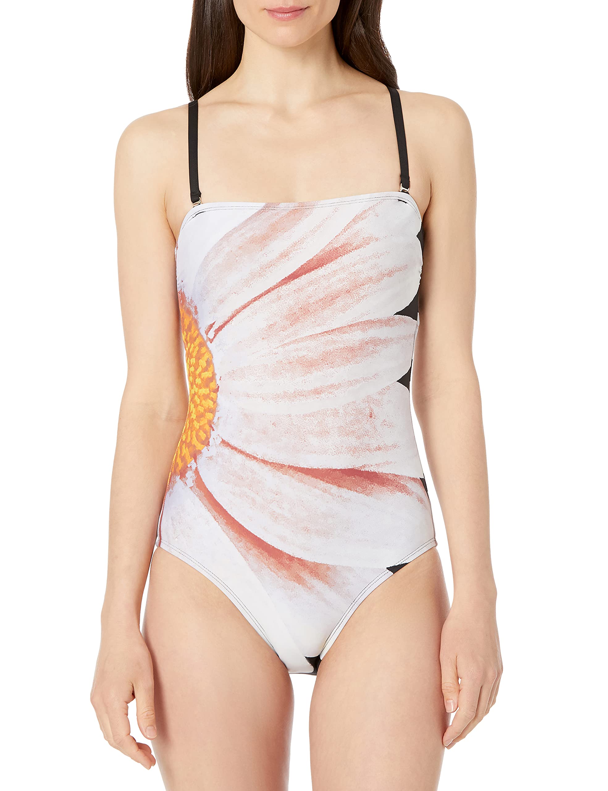 Calvin Klein Women's Tummy Control Bandeau One Piece Swimsuit - Slimming Swimwear for Beach, Pool & Vacation | Comfortable & Stylish Design