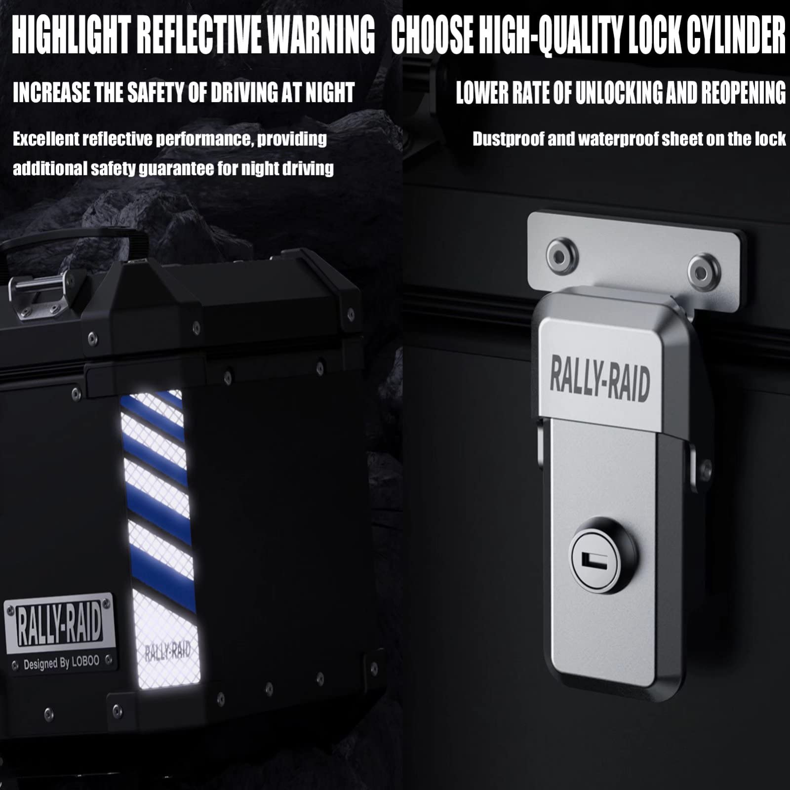 28L Universal Motorcycle Tail Box - Aluminum Top Case with Quick-Release System for Kawasaki & Other Bikes - Perfect for Commuting, Touring & Luggage Storage