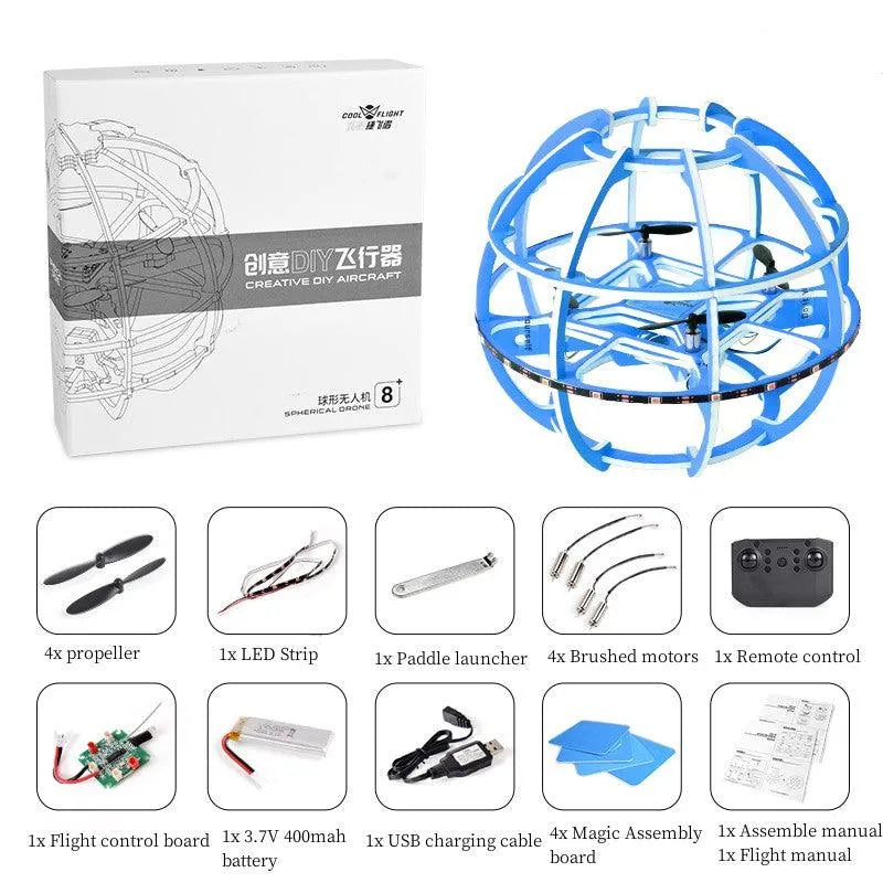 F180 CDA 02 Competition FLYBALL Soccer Drone - High Performance DIY Racing Drone for Soccer Training & Aerial Photography | Perfect for Outdoor Sports, Drone Racing & FPV Flying