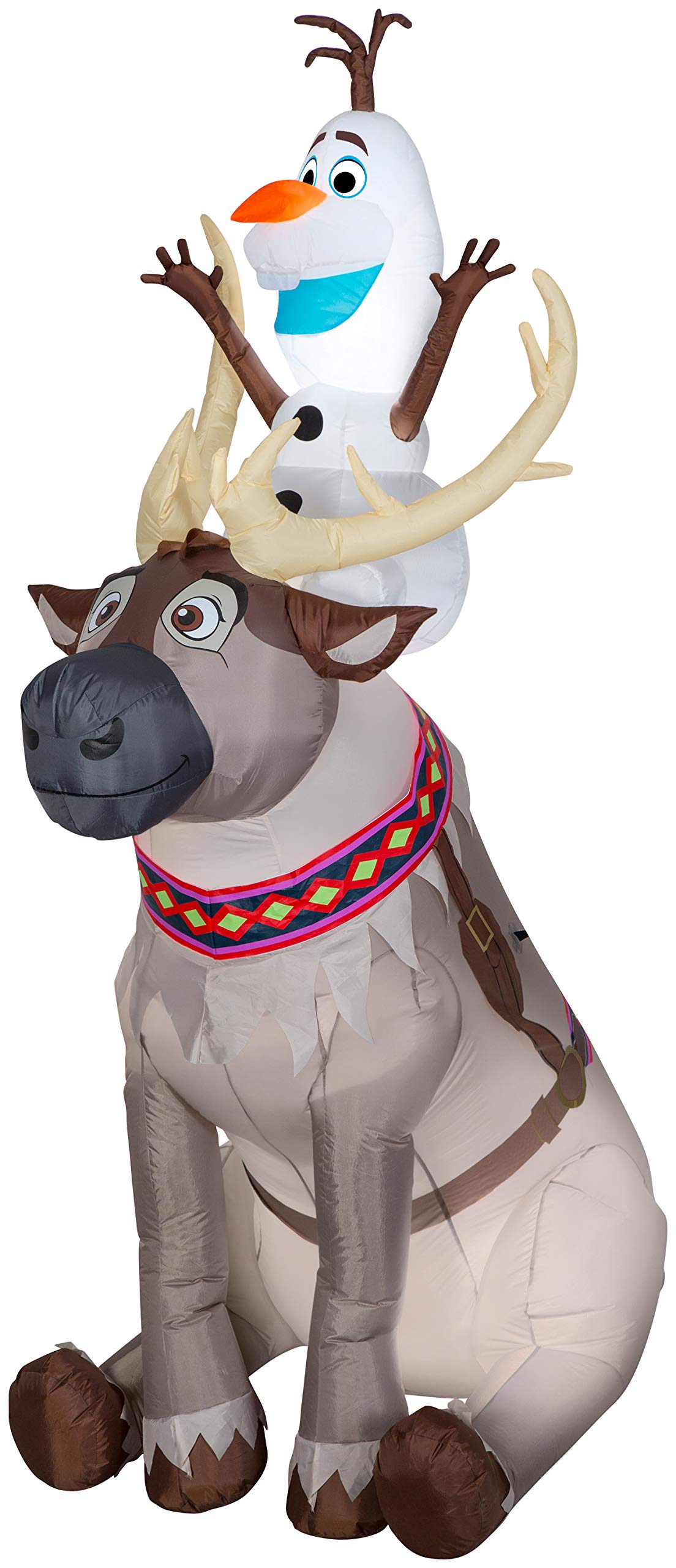 Disney Frozen Olaf Sitting on Sven Christmas Decoration - Festive Holiday Home Decor for Living Room, Bedroom, and Office