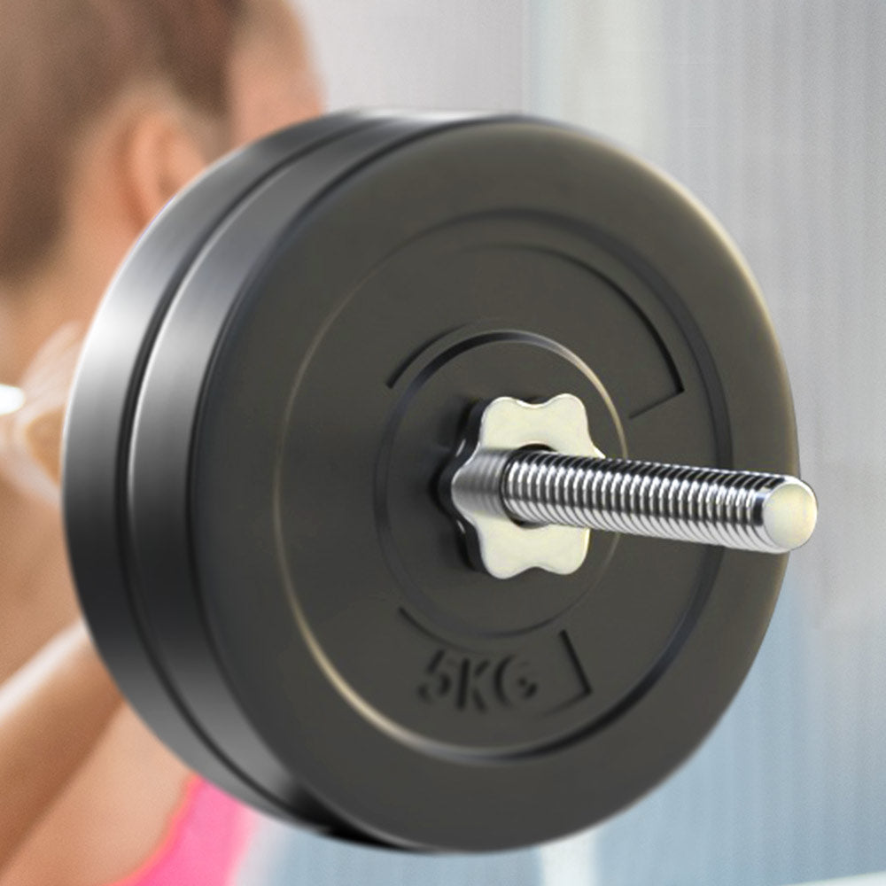 28KG Barbell Weight Set with Plates & Bar - Home Gym Equipment for Bench Press, Strength Training & Fitness Exercises (168cm) - Perfect for Home Workouts, CrossFit & Bodybuilding