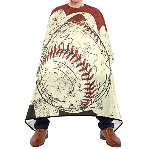 Professional 2-in-1 Baseballs Barber Cape & Beard Apron with Suction Cups - Waterproof & Stain-Resistant Hair Cutting Cape for Kids & Adults - Perfect for Salon, Home Haircuts & Beard Trimming