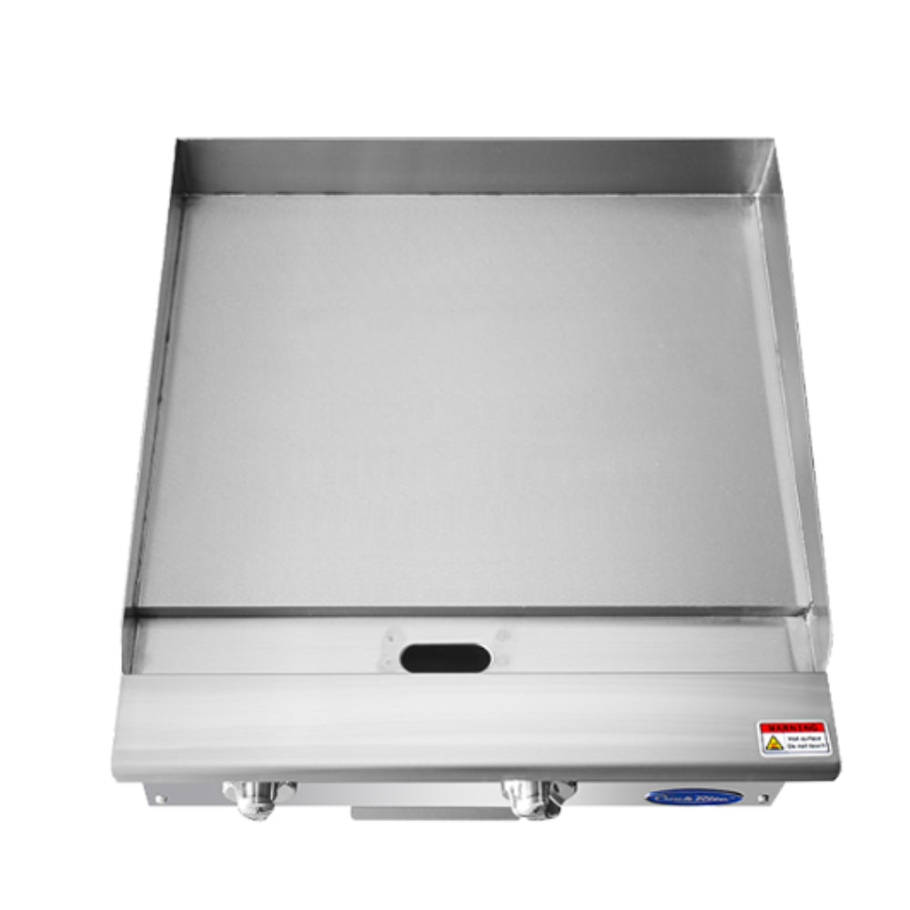 Atosa 24-Inch Commercial Countertop Gas Griddle with Manual Controls - Natural Gas Powered for Restaurants, Diners & Food Trucks - Perfect for Pancakes, Burgers & Breakfast Cooking
