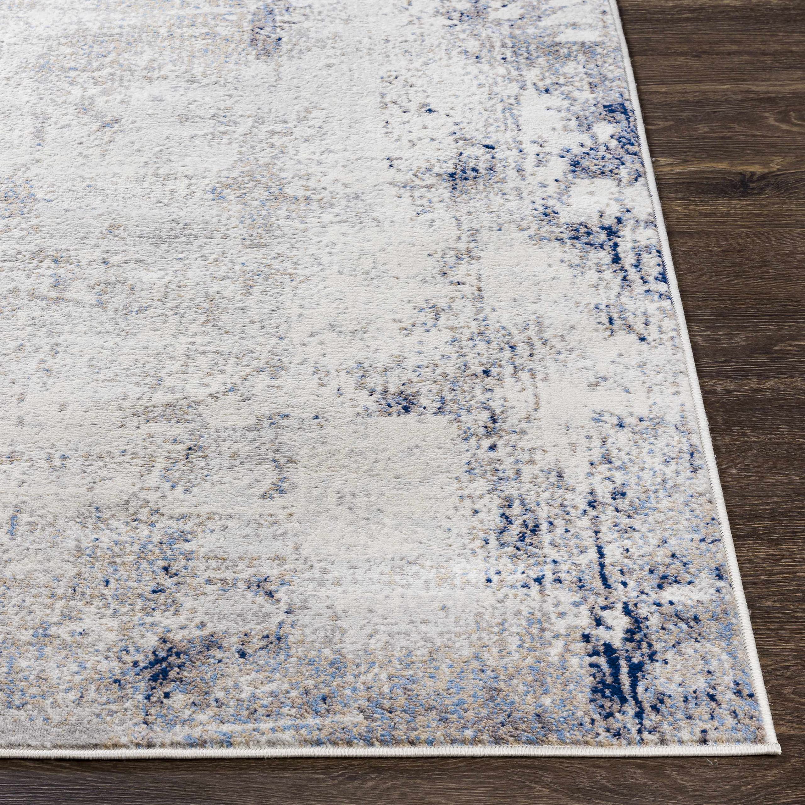 Modern Hauteloom Artarmon Area Rug for Living Room & Bedroom - Soft Gray, Ivory, Beige - 7'10