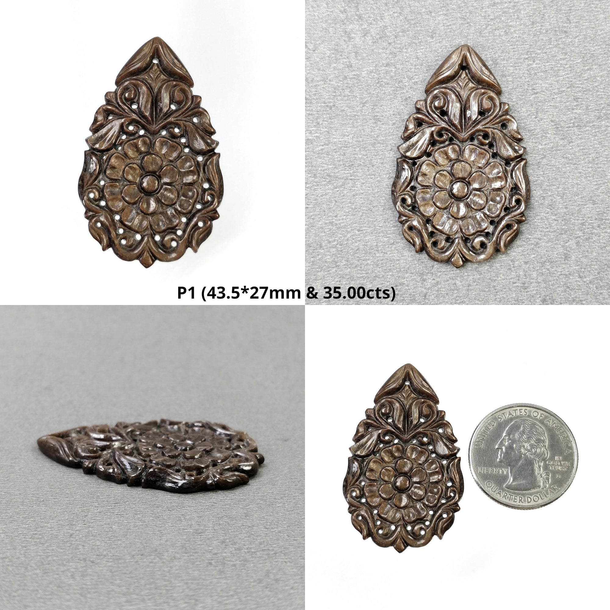 Natural Untreated Golden Brown Chocolate Sapphire Gemstone Carving - Hand Carved Pear Oval Uneven Shape for Jewelry Making, Collectors & Spiritual Healing | Unique Gemstone Gift for Birthdays & Anniversaries