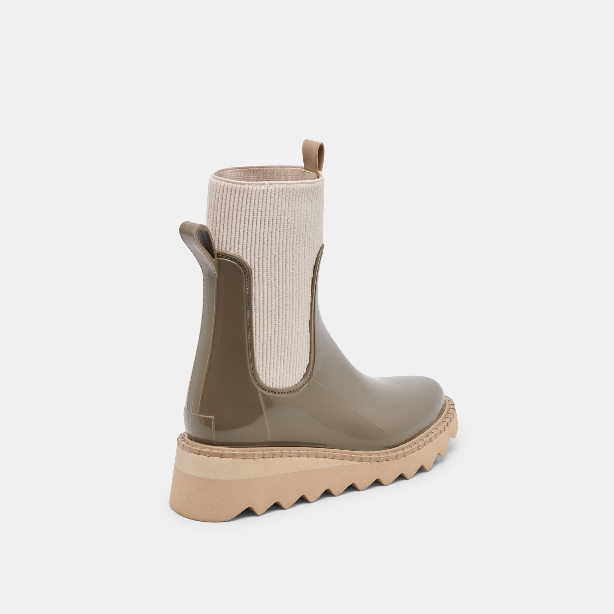 TROPIC H2O BOOTS DK MOSS PATENT STELLA - Waterproof Rain Boots for Women, Fashionable High Gloss Patent Leather, Comfortable Slip-On Design - Perfect for Rainy Days, Gardening, and Outdoor Adventures