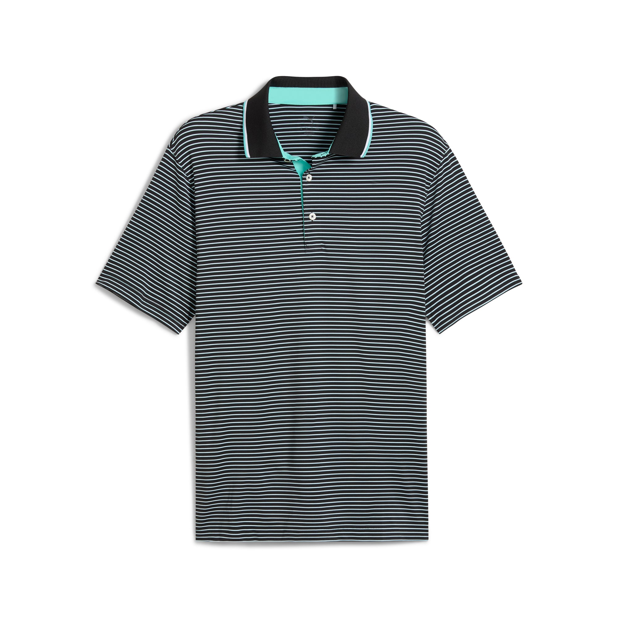MATTR Elevated Stripe Golf Polo Shirt for Men - Moisture Wicking Performance Tee - Perfect for Golf, Tennis & Casual Wear