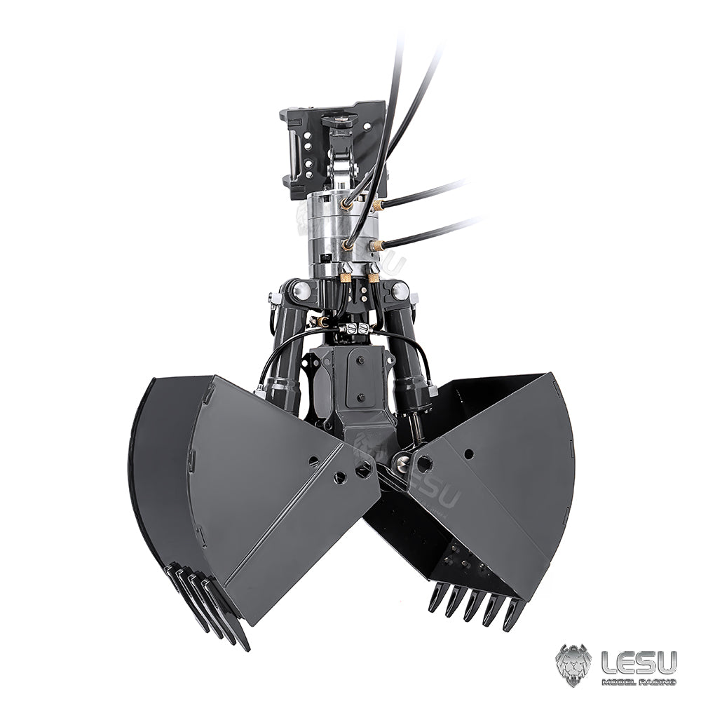1/14 Scale Metal Clamshell Bucket for RC Hydraulic Excavator Models - DIY Accessory Compatible with LESU ET35, B0006, AC360, ET30H, R945, SK500, 374F - Perfect for Construction Simulation and RC Digging Projects