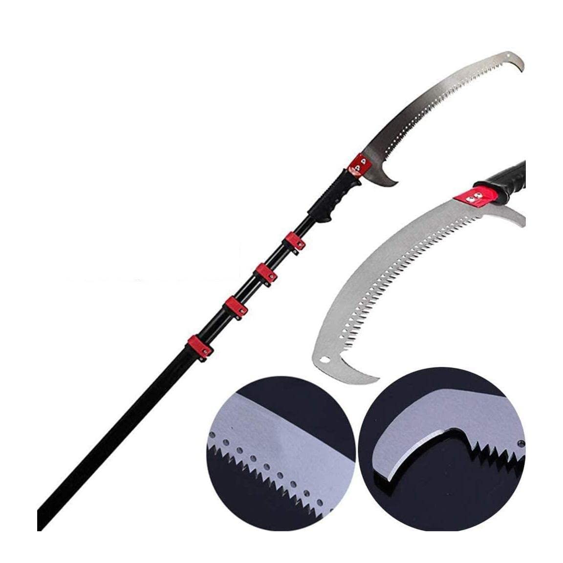 **Extendable Pruning Saw - 24 Ft Telescopic Pole Saw with Folding Blade & Aluminum Handle for Tree Trimming, Branch Cutting & Landscaping (7.2M Reach) - Perfect for Garden Maintenance, DIY Pruning & Outdoor Yard Work**