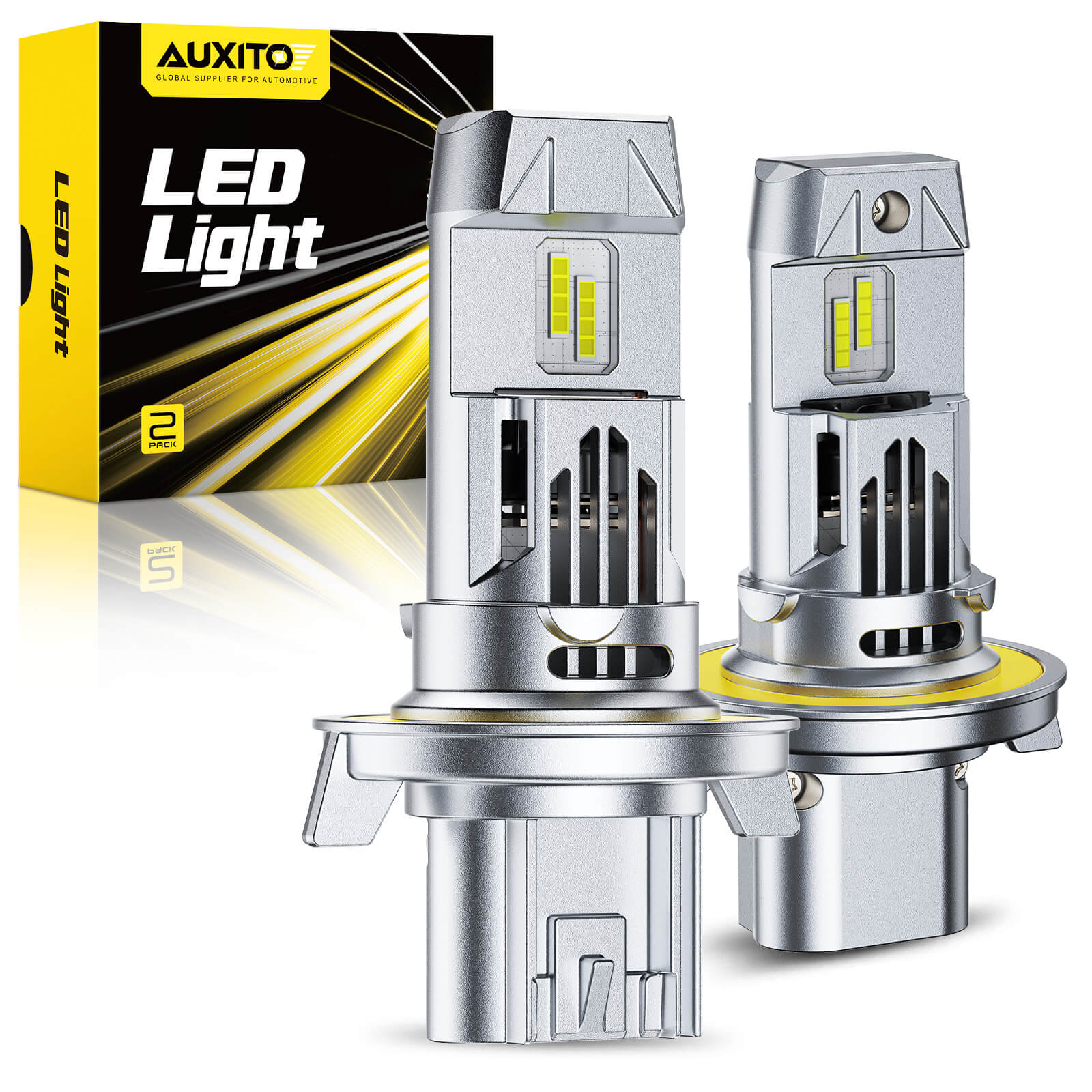 Upgraded H13 9008 LED Headlight Bulbs 13000LM High Brightness - AUXITO M6S Series for Cars, Trucks, SUVs - Perfect for Night Driving & Foggy Conditions