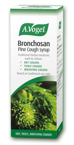 A.Vogel Bronchosan Pine Cough Syrup 100ml - Natural Herbal Remedy for Dry & Chesty Coughs - Perfect for Cold & Flu Season Relief at Home or Travel