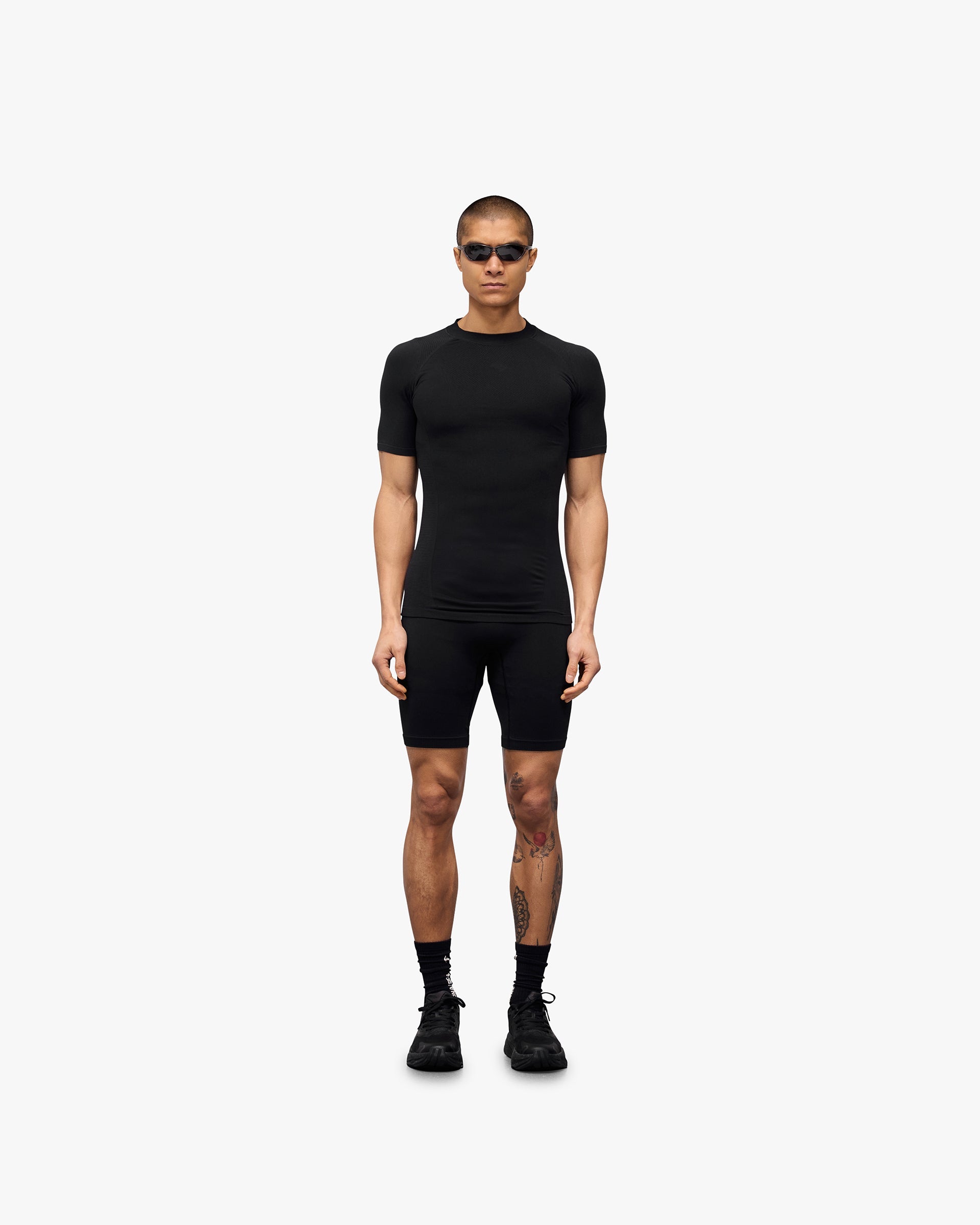 247 DNA Seamless T-Shirt for Men - Soft Comfortable Black Crew Neck Tee - Perfect for Gym, Workout, and Casual Wear
