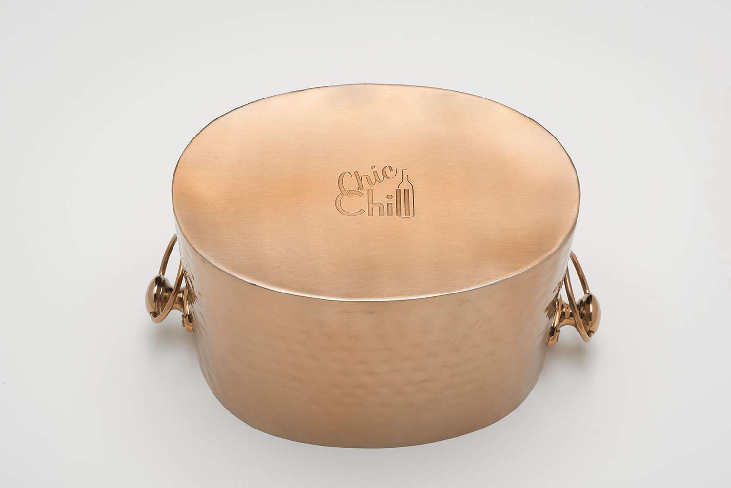 Chic Chill 3-Bottle Wine Chiller Ice Bucket - Premium Copper Wine Cooler for Champagne & White Wine | Handcrafted Artisan Design with Patented Cooling Technology | Keeps Drinks Cold Without Ice Contact | Perfect for Dinner Parties, Weddings & Outdoor Entertaining