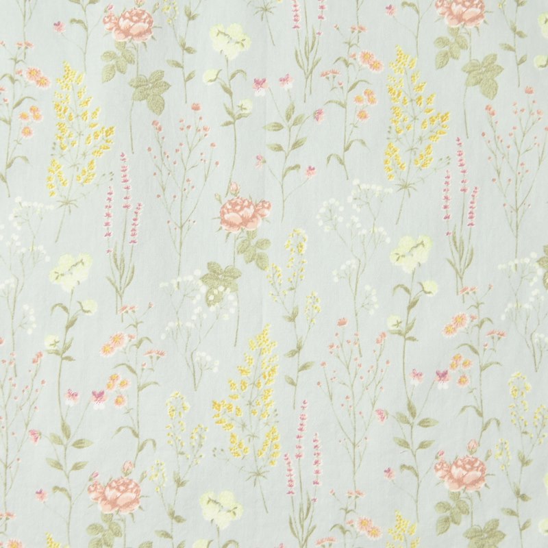 Botanical AG Processing Lawn Fabric - Kokka KYK91020 001C Blue Cotton for Quilting, Sewing & DIY Crafts | Perfect for Home Decor, Apparel & Upholstery Projects